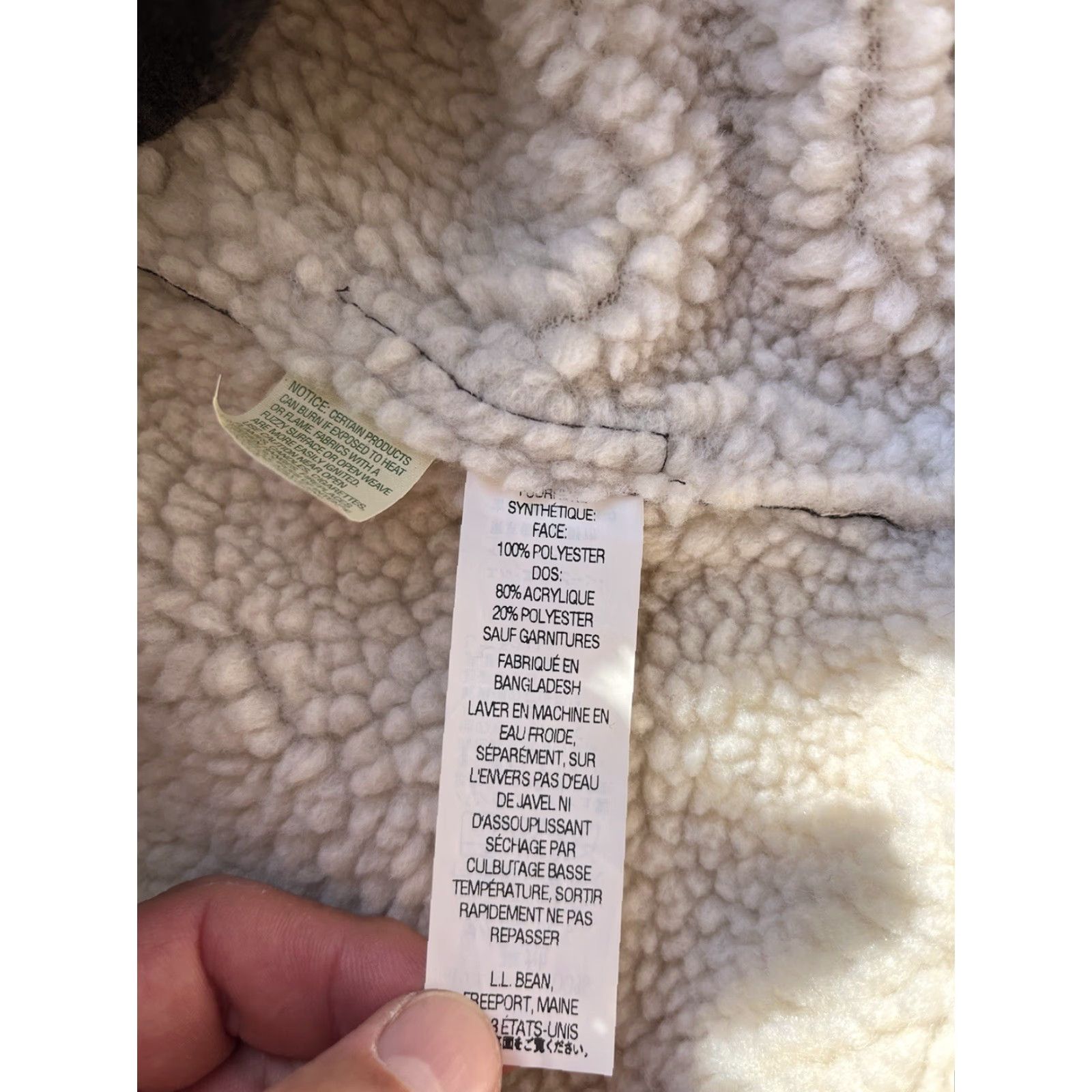 Vintage VINTAGE L.L. Bean Jacket Women Petite Medium Brown Sherpa Hippie Boho Music 60s Womens Size M / US 6-8 / IT 42-44 - 7 Thumbnail