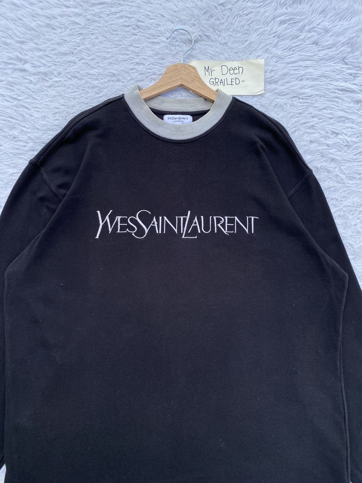 Yves Saint Laurent Rare Vintage 90s YSL Yves Saint Laurent Spellout Sweater Size US L / EU 52-54 / 3 - 5 Thumbnail