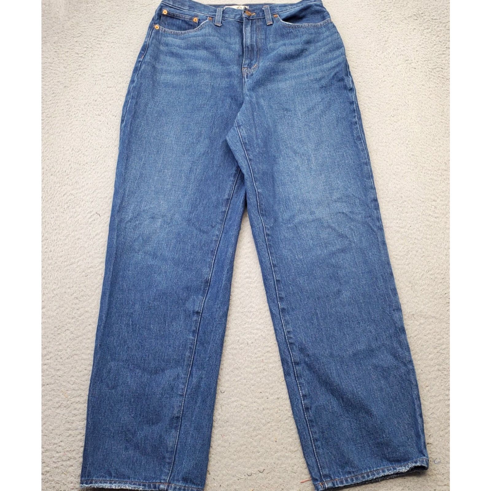 Madewell Madewell Mens Jeans Size 29 Baggy Straight-Leg Denim Blue Relaxed Fit 5-Pocket Inseam 30.5" Waist 15.5" Low Waist Stretch Vintage No Size US 29 - 2 Thumbnail