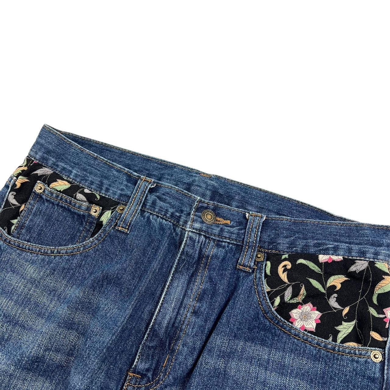 Japanese Brand Vintage Embroidered Koi Fish Japanese Denim Jeans - Waist 31 Size US 31 - 4 Thumbnail