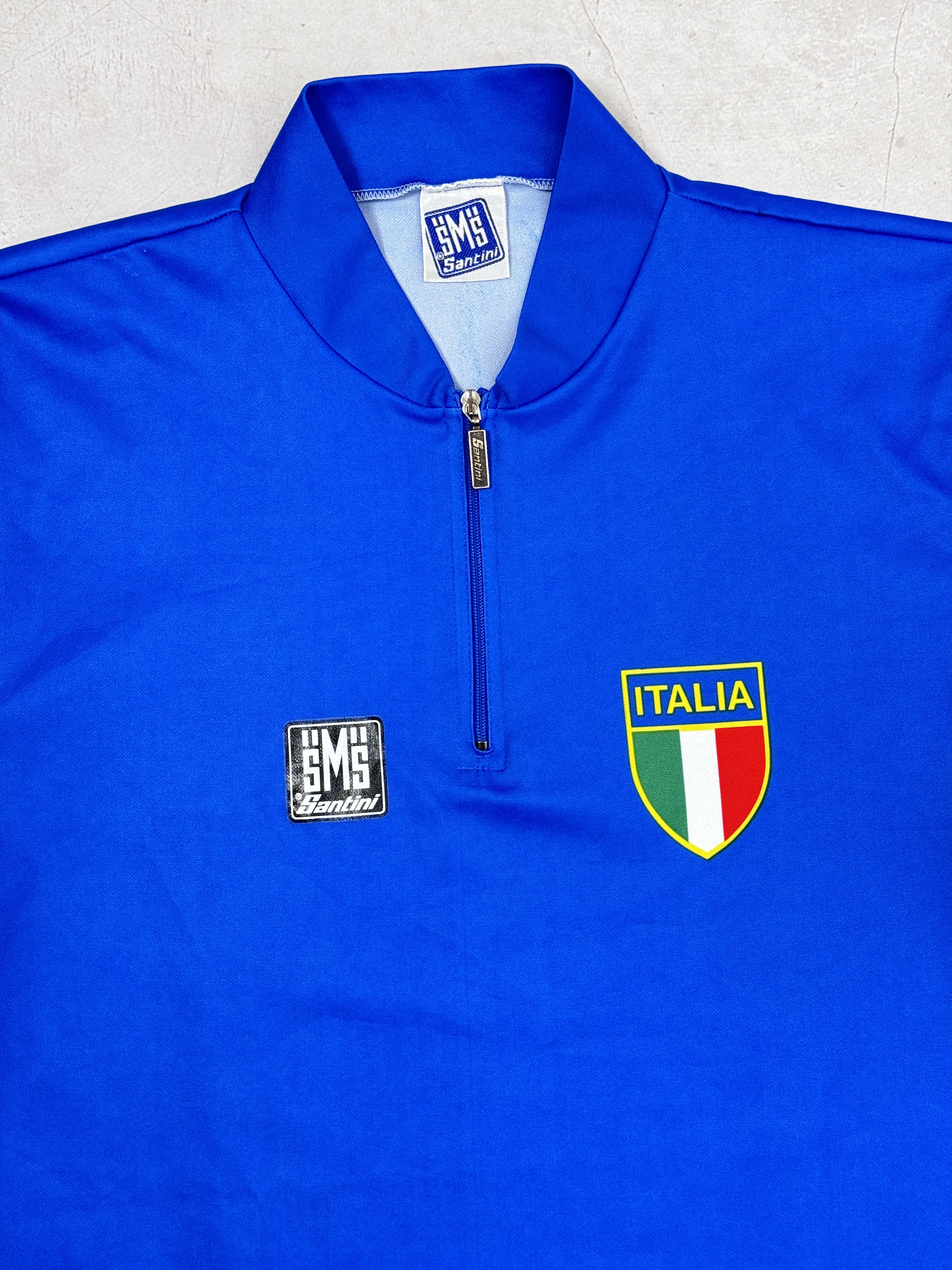 Vintage Vintage Santini Cycling Jersey Italy Team Size US XL / EU 56 / 4 - 5 Thumbnail