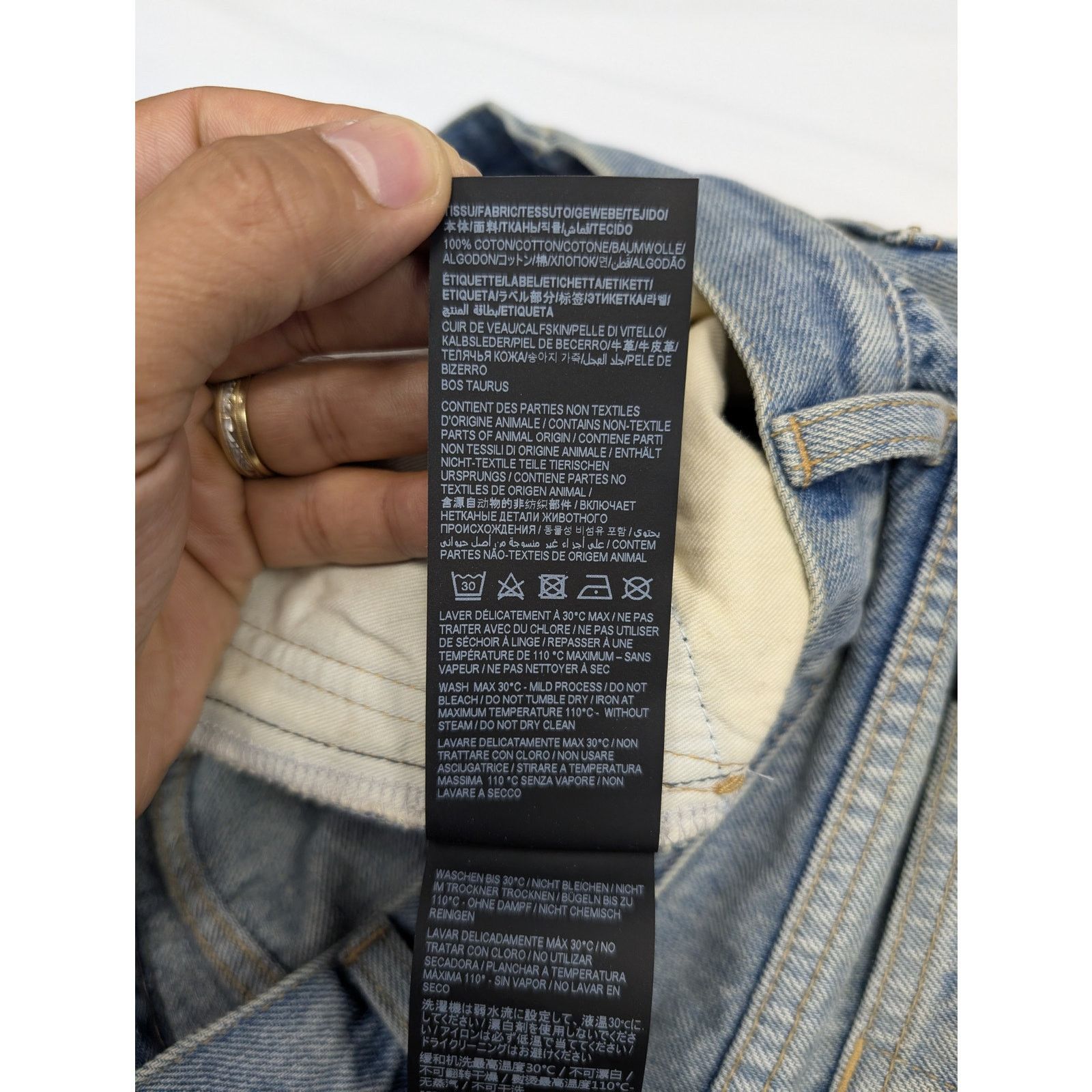 Saint Laurent Paris o1rshd1 70's Pants OGKD77 Jean in Medium Blue Size US 29 - 18 Thumbnail