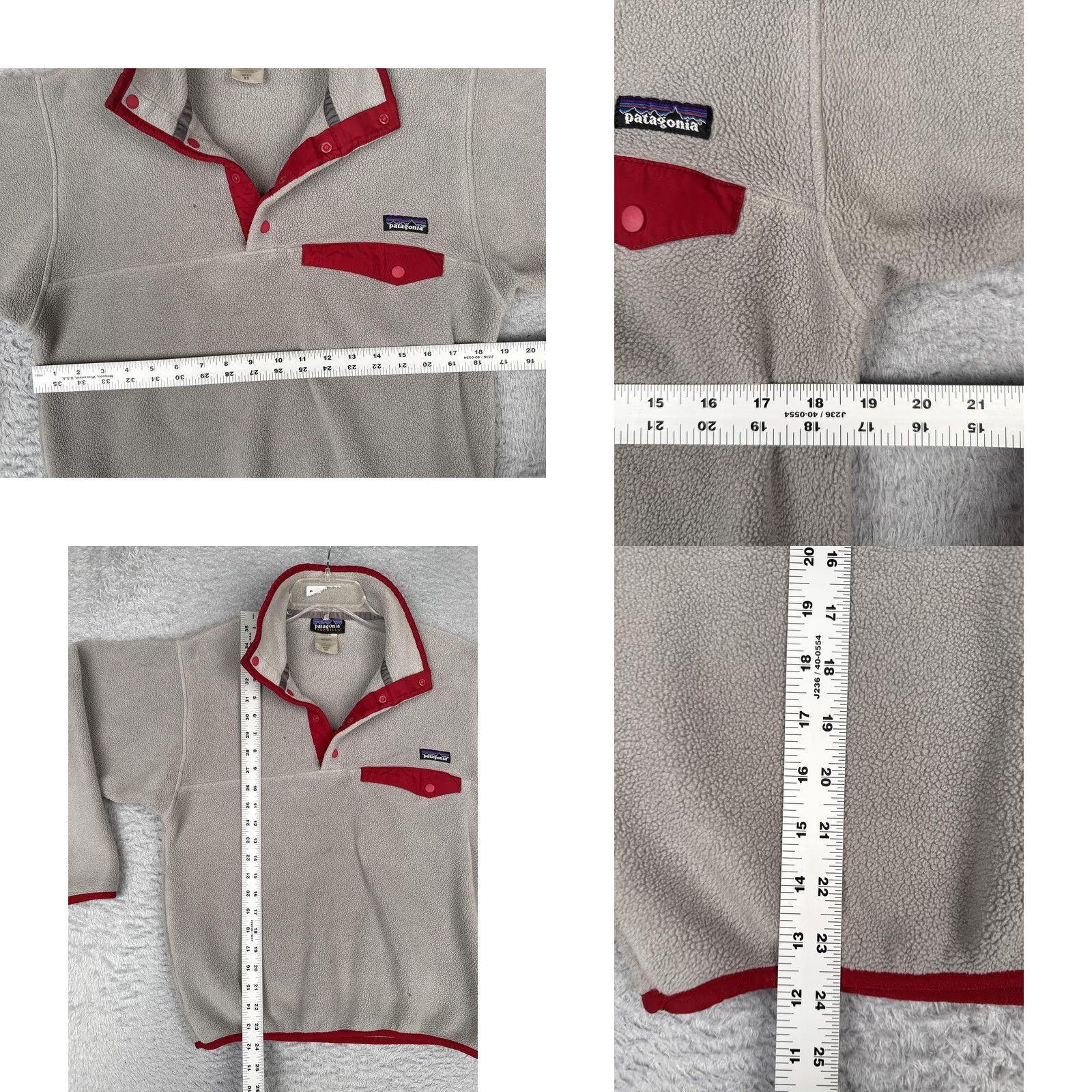 Patagonia Patagonia Sweater Mens XS Gray Fleece Snap T Pullover Chest Pocket Red Trim Size US XS / EU 42 / 0 - 8 Thumbnail