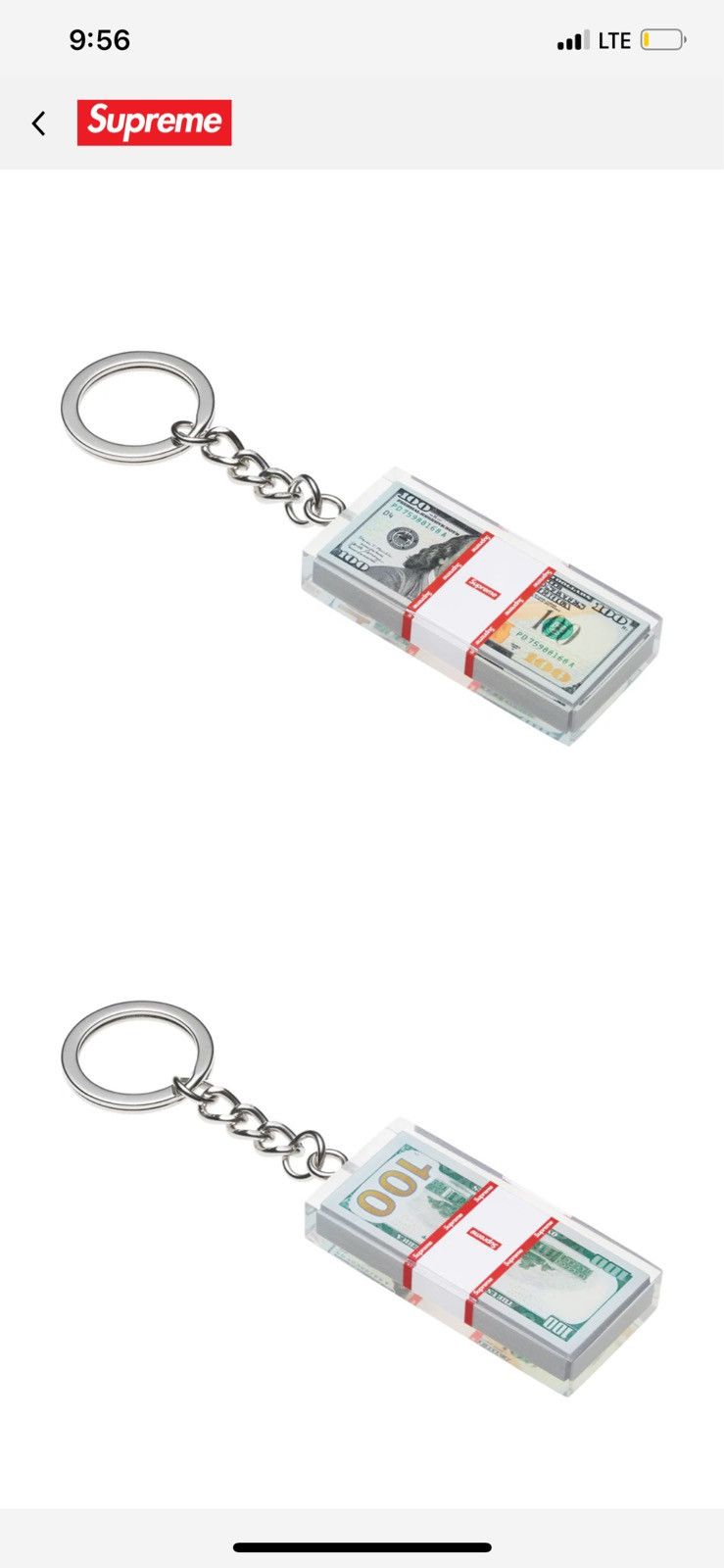 Supreme Supreme Cash Paperweight Keychain Size ONE SIZE - 2 Thumbnail