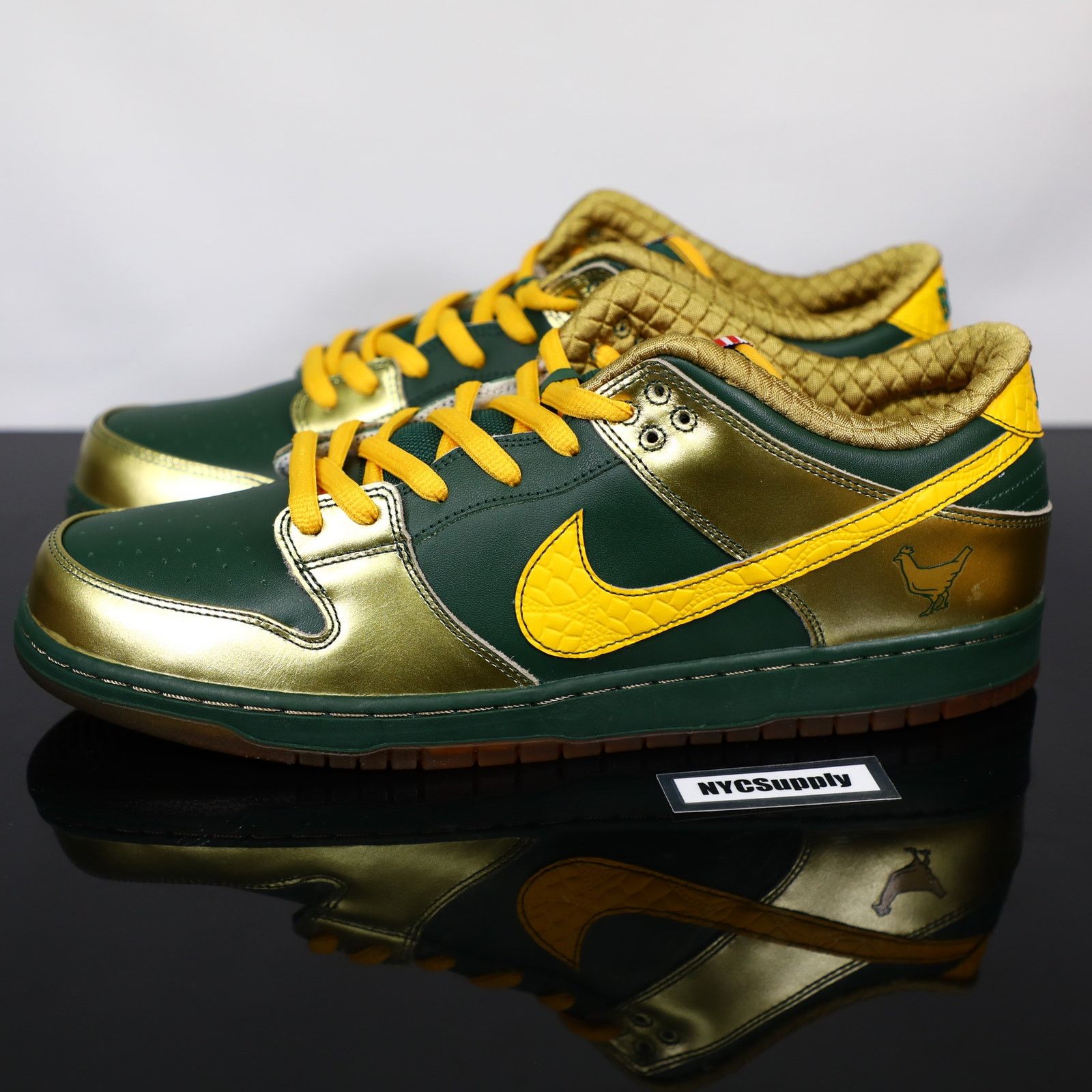 Nike 2018 Nike SB Dunk Low Doernbecher Joey Bates Gold BV8740 377 Size US 14 / EU 47 - 2 Thumbnail