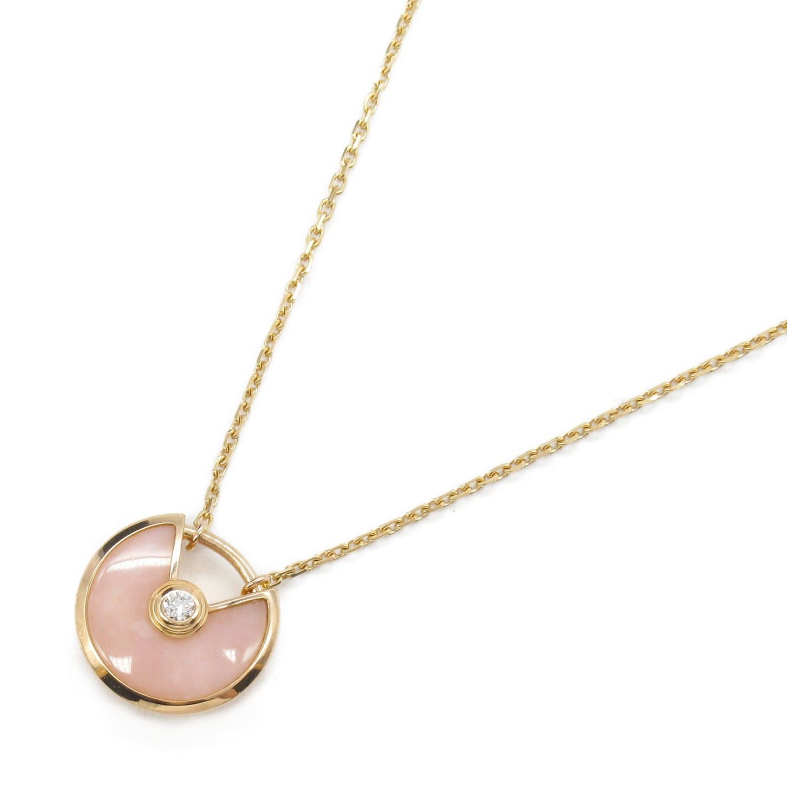 Cartier Cartier Amulet De Cartier Necklace Pink Opal K18Pg (Pink Gold) Diamond Size ONE SIZE - 1 Thumbnail