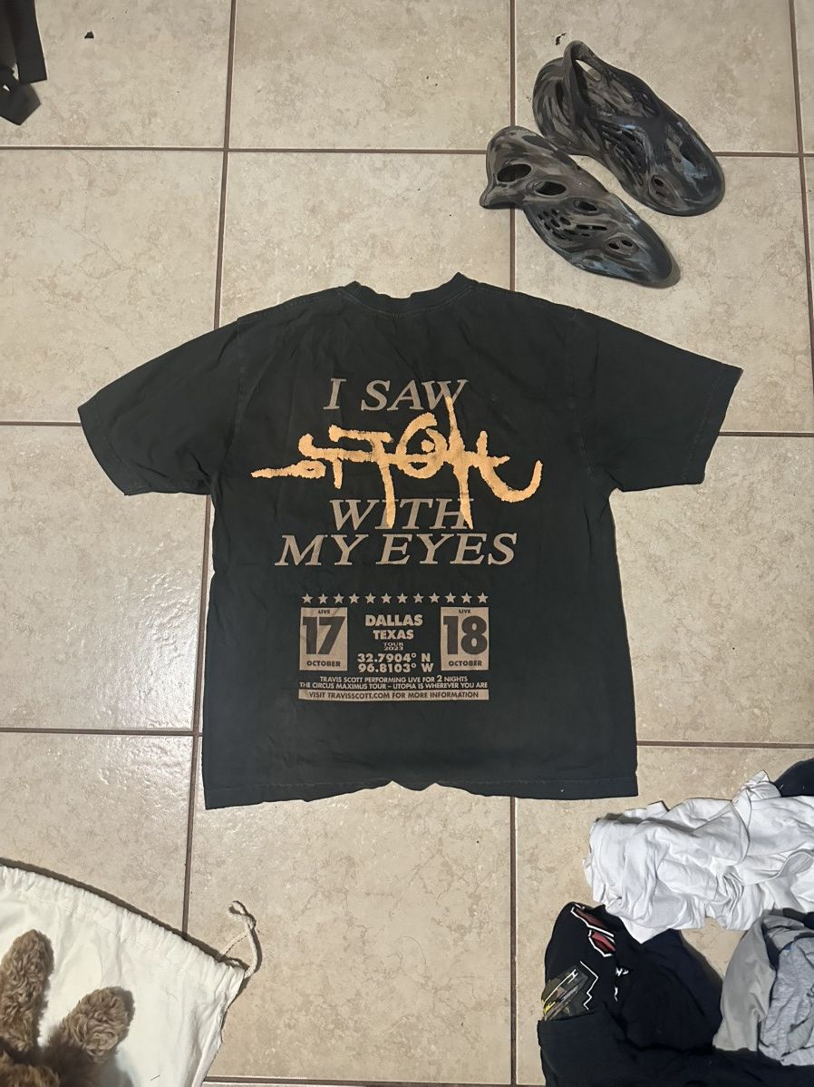 Travis Scott Travis Scott Utopia Tour Dallas Tx Tee Size US L / EU 52-54 / 3 - 3 Thumbnail