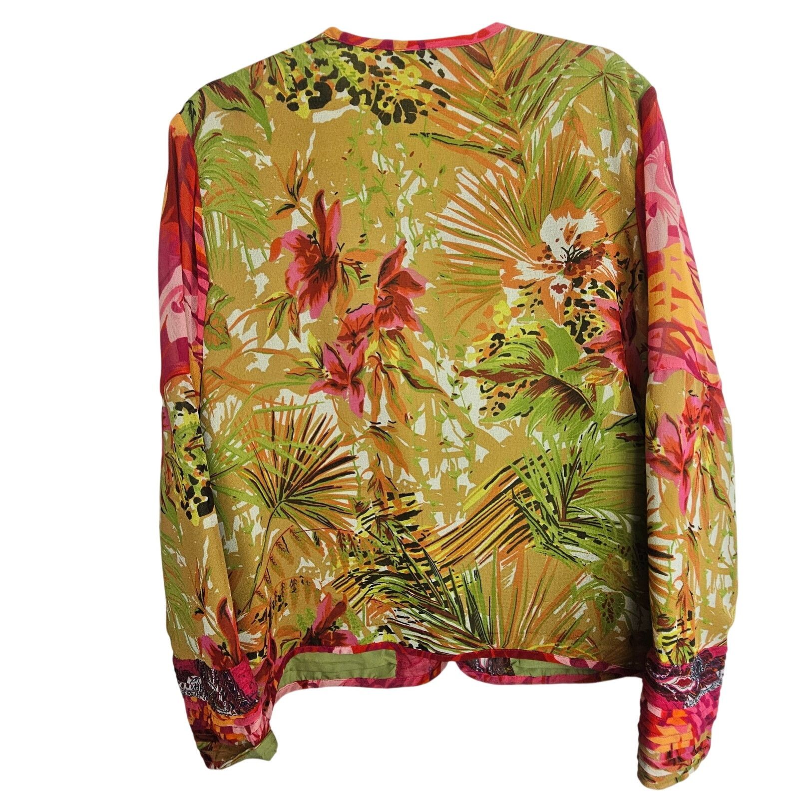 Laura Ashley Laura Ashley Womens Floral Pleated Jacket L Artsy Whimsical Size L / US 10 / IT 46 - 7 Thumbnail