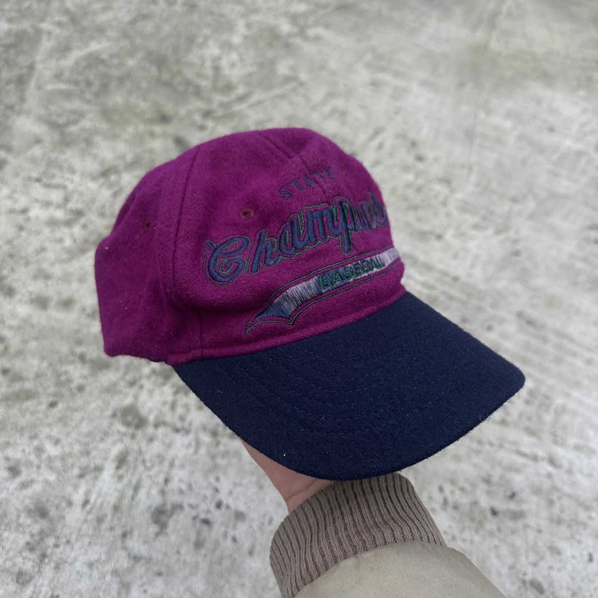 Champion Vintage The State Champions Baseball GF Cap Hat Y2K 90s USA Size ONE SIZE - 2 Thumbnail
