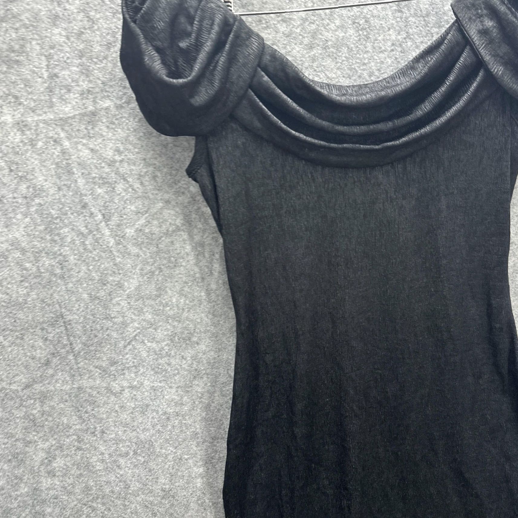 Vintage VINTAGE A La Carte Dress Womens 11-12 Black Cowl Neck Ruched Party Mini 80s Size XL / US 12-14 / IT 48-50 - 5 Thumbnail
