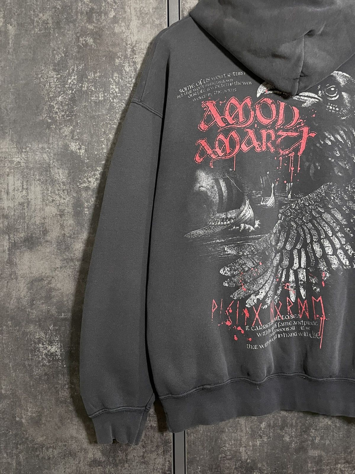 Band Tees Crazy Vintage Amon Amarth Faded Hoodie Darkthrone Deftones Size US XL / EU 56 / 4 - 6 Thumbnail