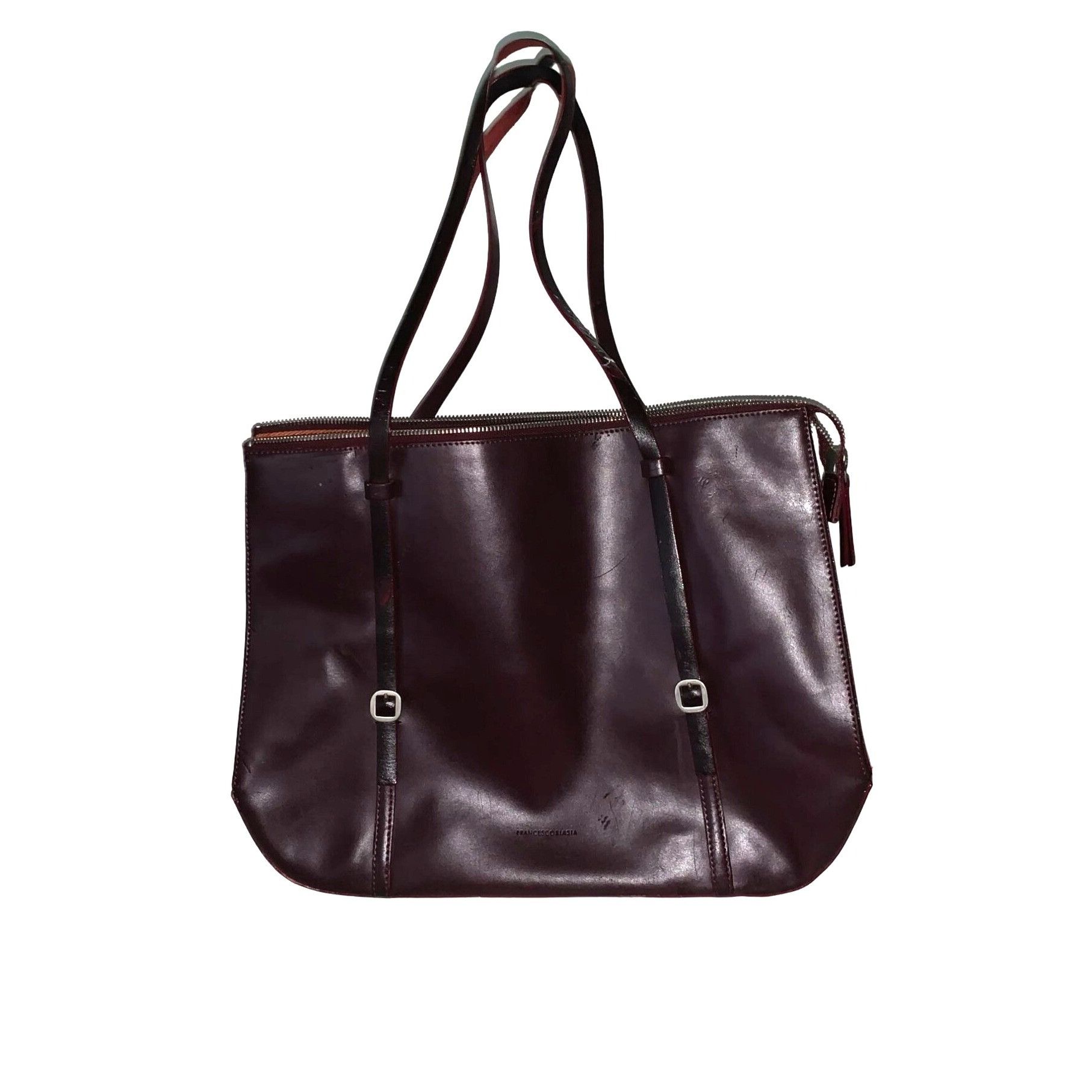 Vintage Francesco Biasia burgandy leather Purse (SEE PICTURES) Size ONE SIZE - 2 Thumbnail