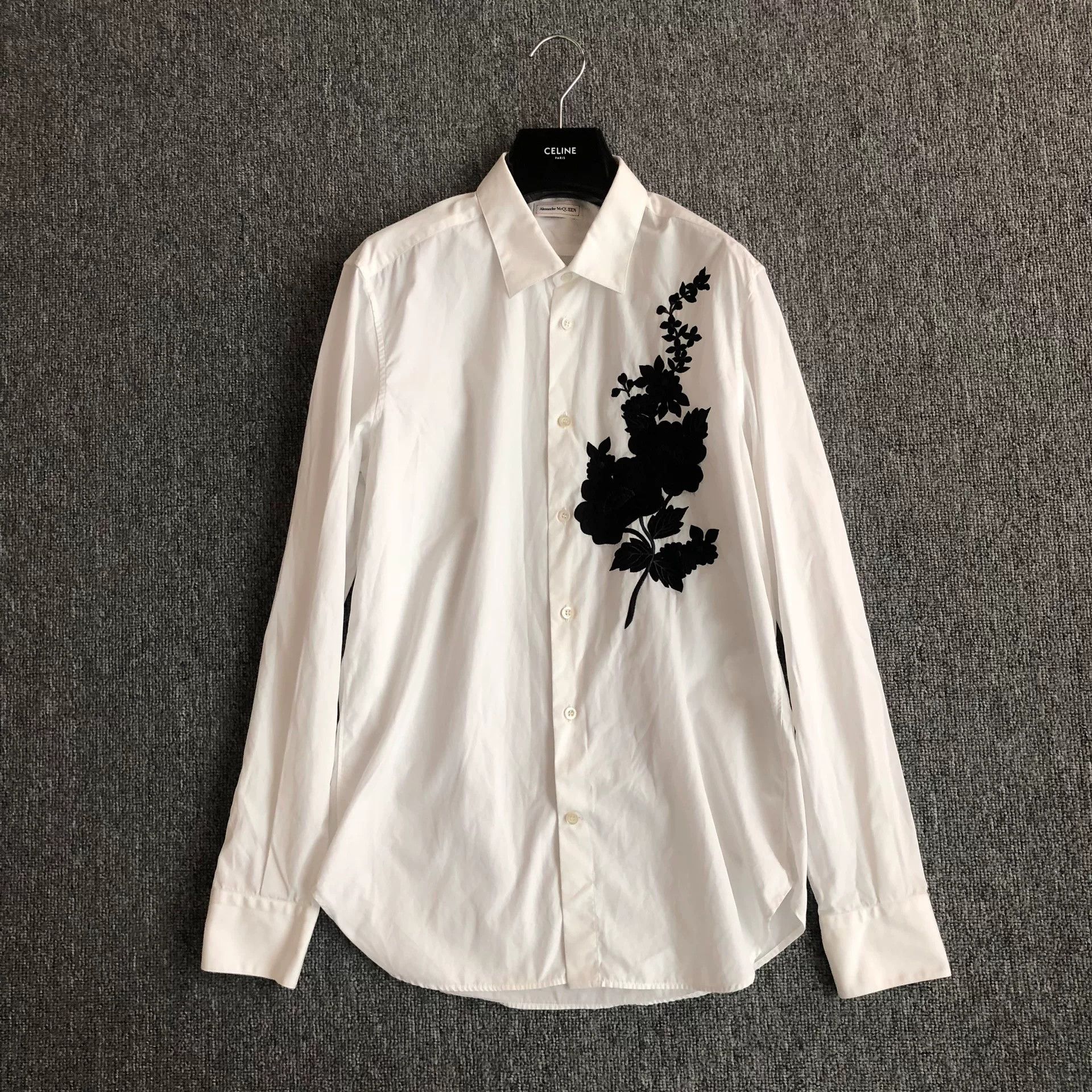 Alexander McQueen Alexander McQueen Floral Embroidered Shirt Size M / US 6-8 / IT 42-44 - 1 Thumbnail