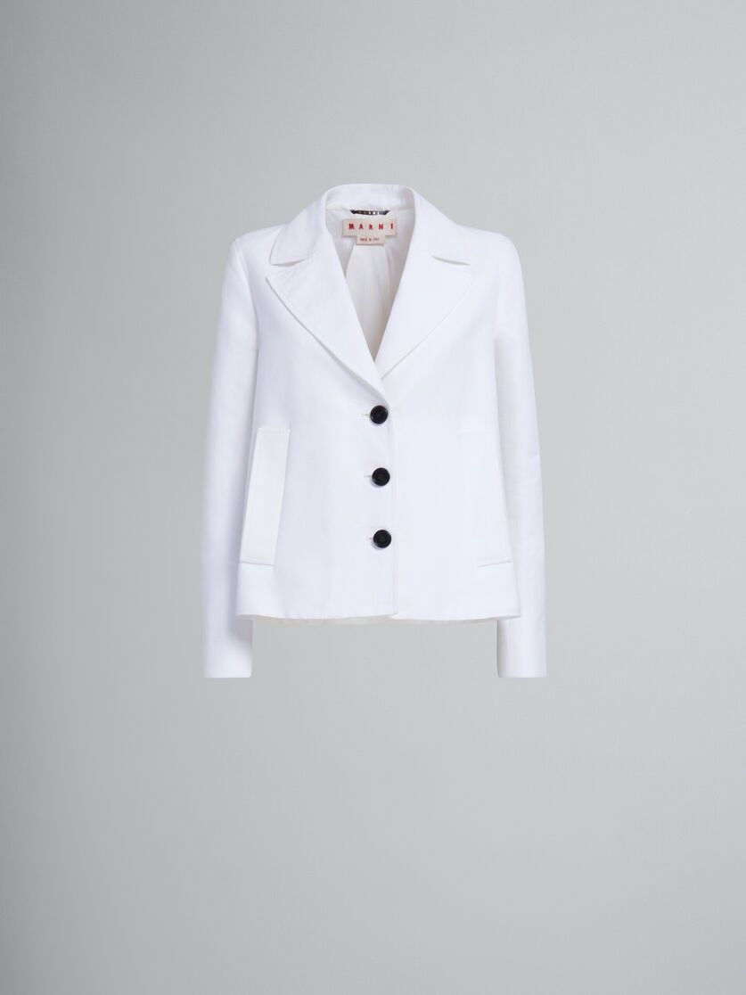 oc11z0525 A-Line Cady Jacket in White