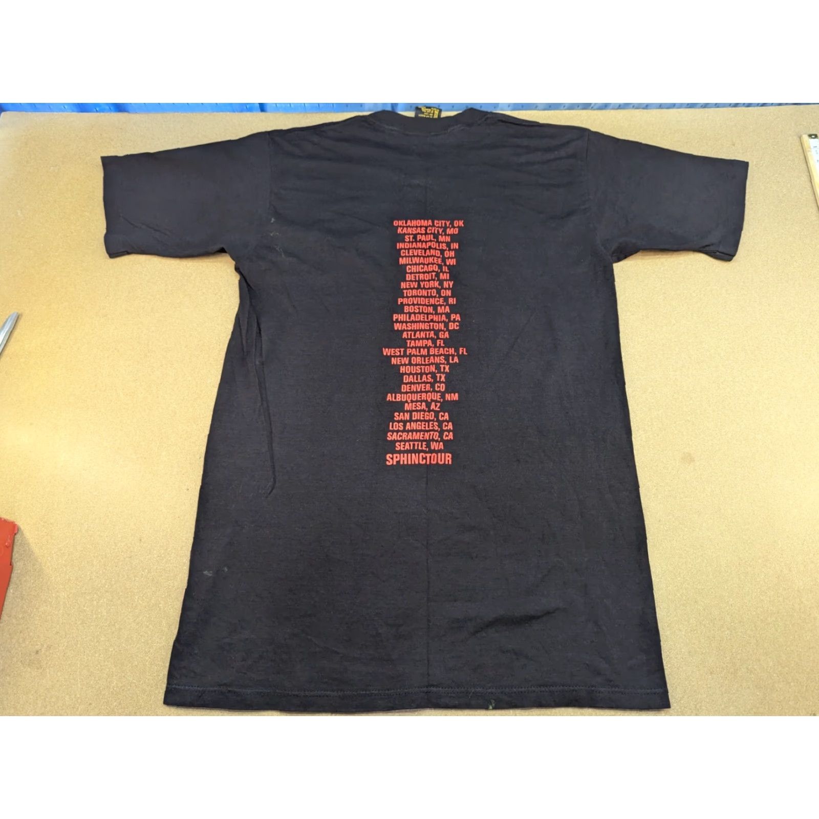 Vintage VINTAGE Ministry 1996 Sphinctour Black T-Shirt Brockum 90s Small Unisex Adults Mens Womens Shirt" Size US S / EU 44-46 / 1 - 2 Thumbnail