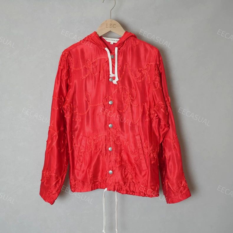Comme des Garcons Comme Des Garcons Red Satin Ribbon Bow Hooded Jacket Size S / US 4 / IT 40 - 4 Thumbnail