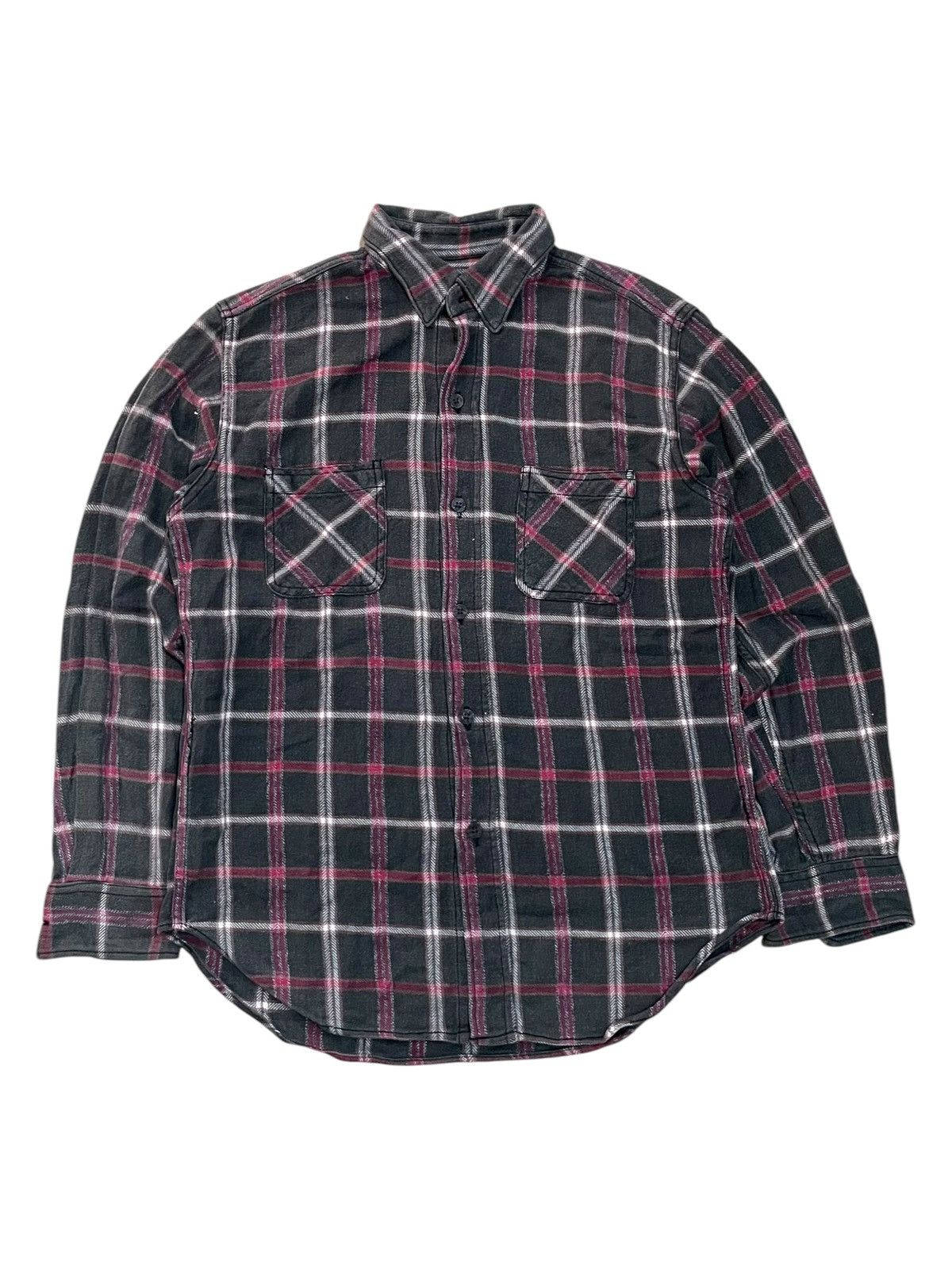45rpm Checkered Button Up Flannel Long Shirt