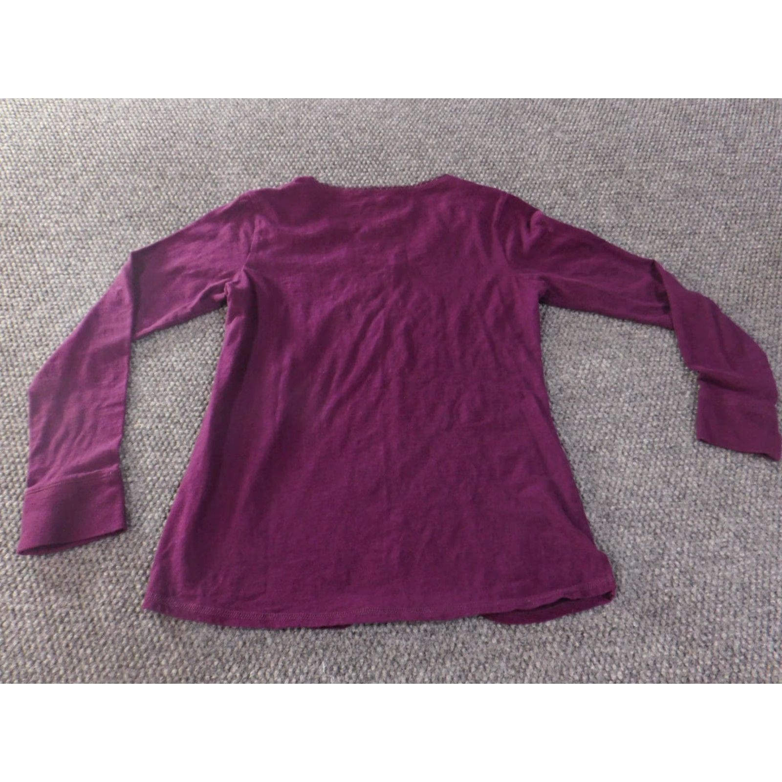 Vintage Woolrich Blouse Shirt Womens L Purple V-Neck Pullover Knit Cotton Casual Regular Basic Designer Size L / US 10 / IT 46 - 6 Thumbnail