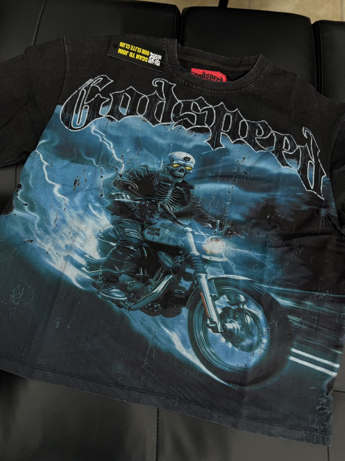 Godspeed Godspeed Blue Motorcycle Tee Shirt Size L (NEW) Size US L / EU 52-54 / 3 - 3 Thumbnail