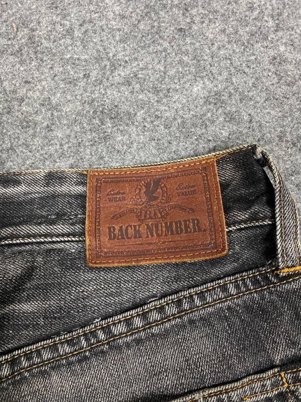 Japanese Brand back number japanese brand distressed denim nice design Size US 29 - 4 Thumbnail