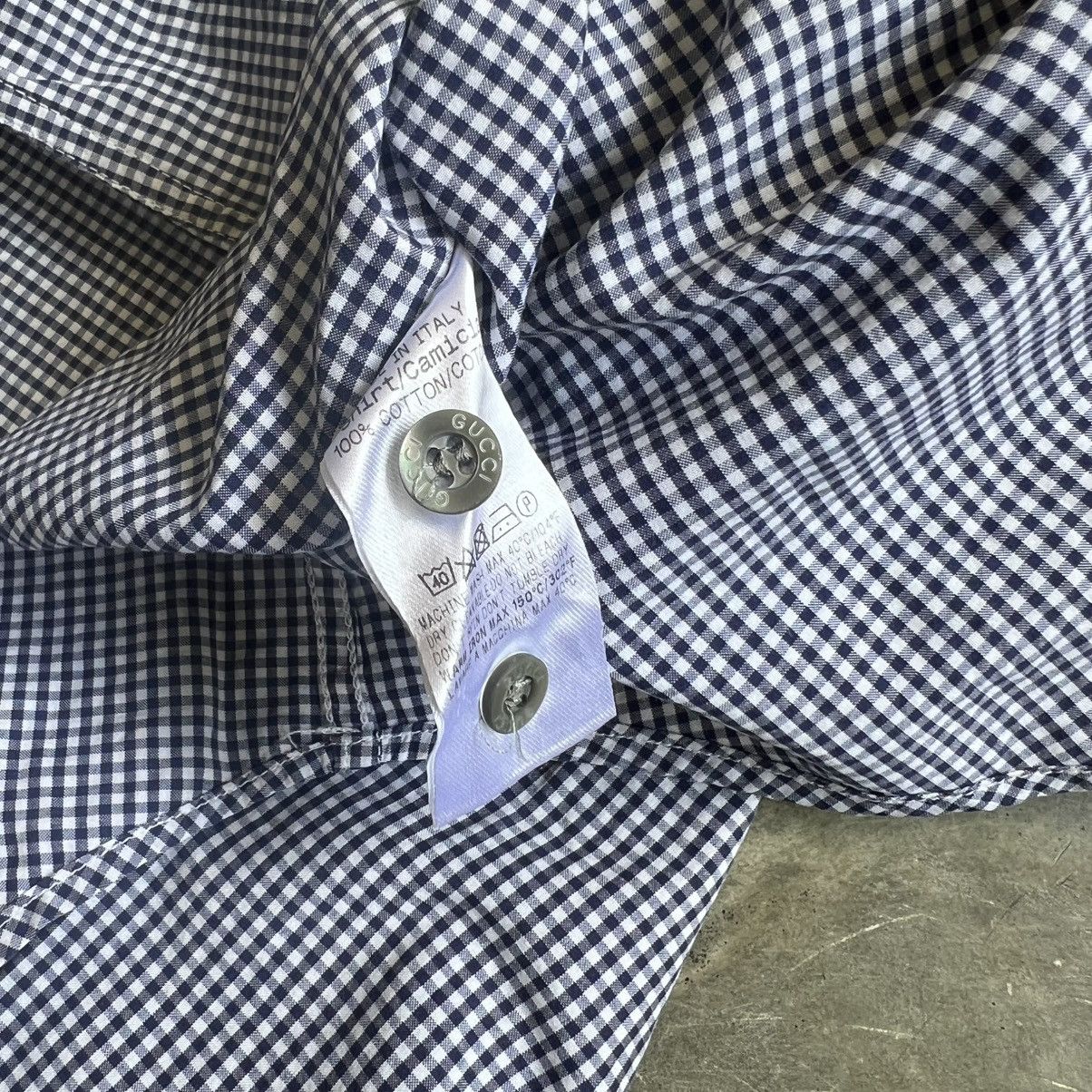 Gucci Gucci Gingham Long Sleeve Button up Shirt Size US M / EU 48-50 / 2 - 10 Thumbnail
