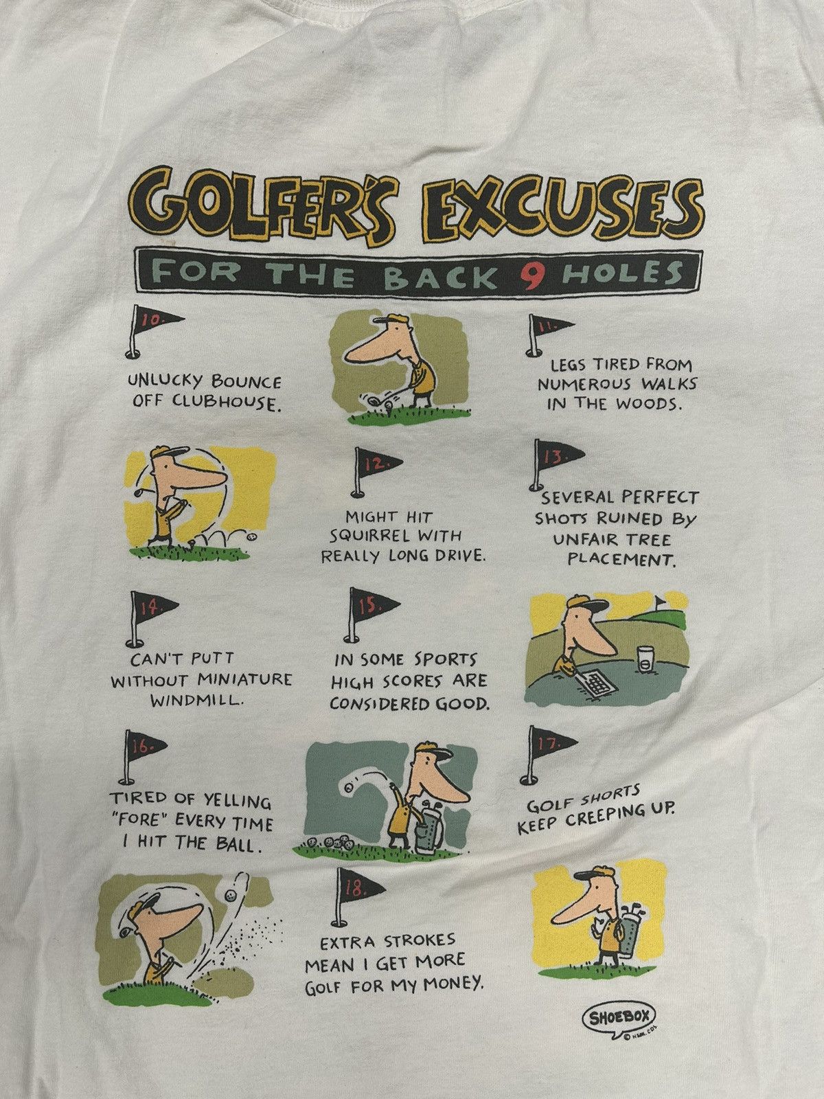 Vintage Crazy Vintage 90s Essential Golf Excuses Humor Tee Shirt Size US XL / EU 56 / 4 - 3 Thumbnail