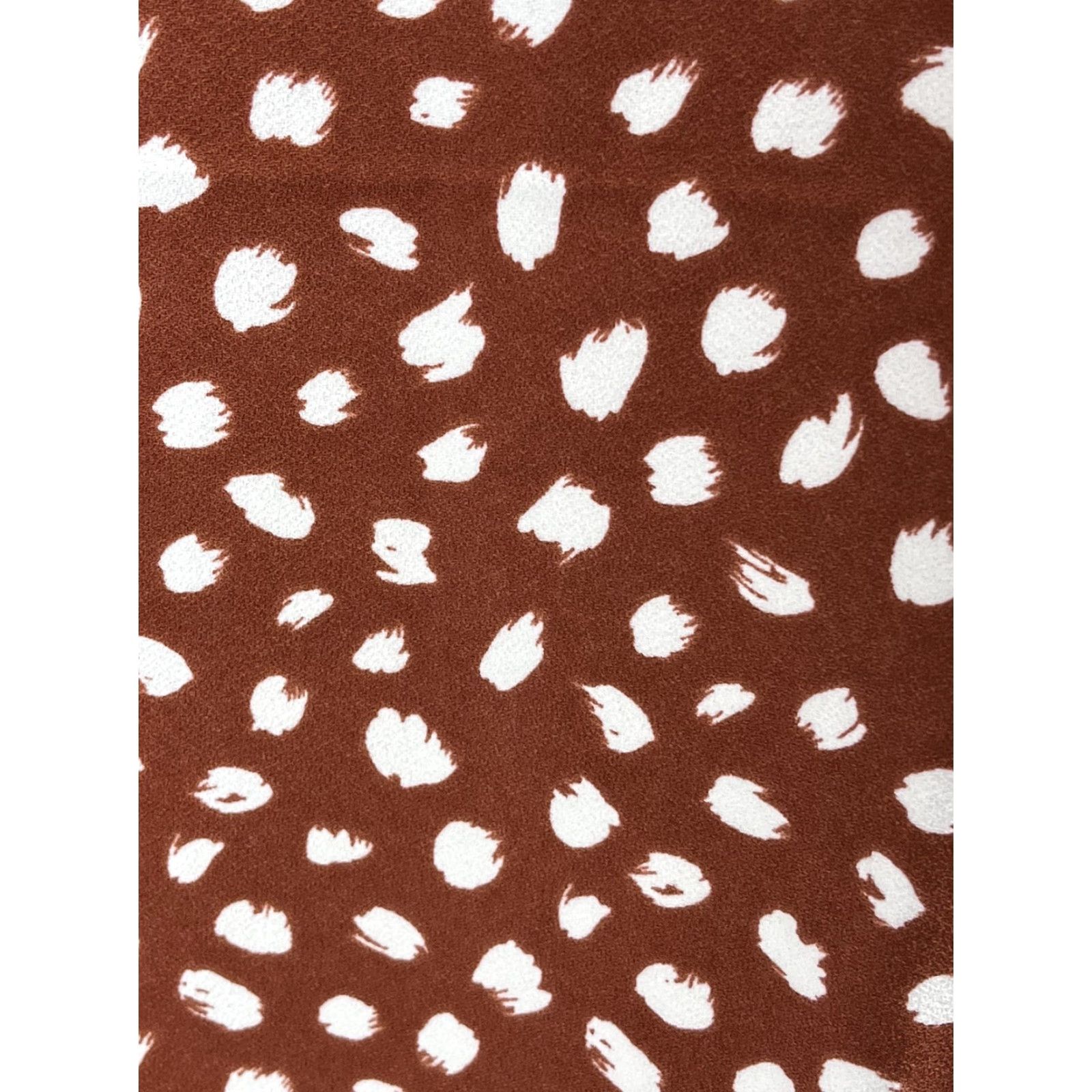 J.Crew J. Crew Drapey Ruffle Neck Blouse Shirt Sz X-Small Womens Oversized Brown White Size XS / US 0-2 / IT 36-38 - 6 Thumbnail