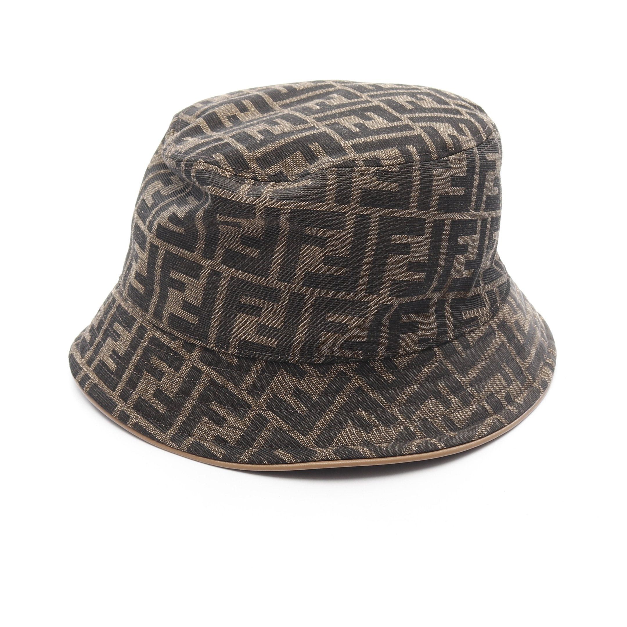 Fendi Fendi Ff Jacquard Bucket Hat Brown Size ONE SIZE - 1 Thumbnail