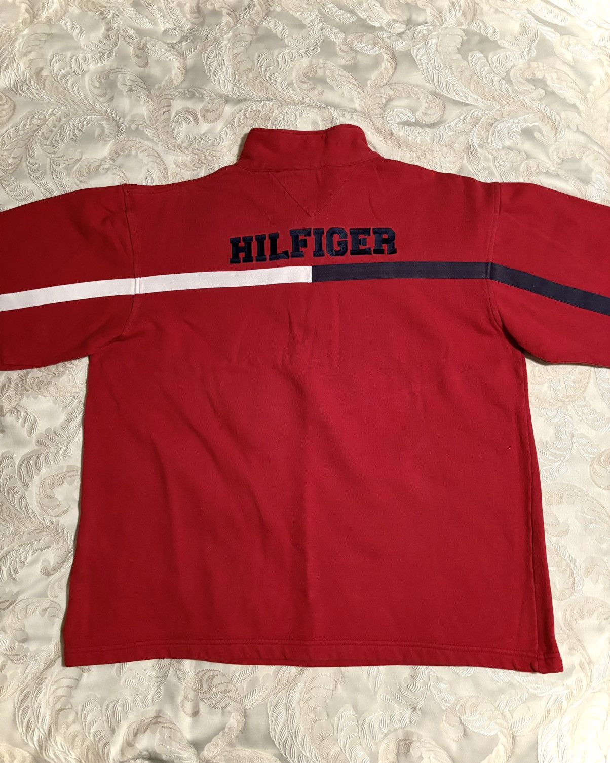Tommy Hilfiger × Tommy Jeans × Vintage Tommy ¼ Zip Pullover Sweatshirt Jumper Vintage Hilfiger Size US XL / EU 56 / 4 - 2 Thumbnail