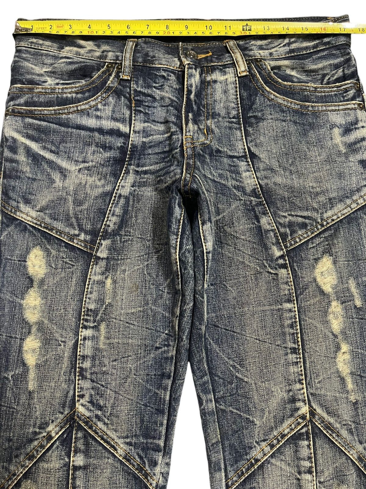 semanticdesign Vintage Japanese Semantic Design Distressed Wide Legs Jeans Size US 34 / EU 50 - 12 Thumbnail