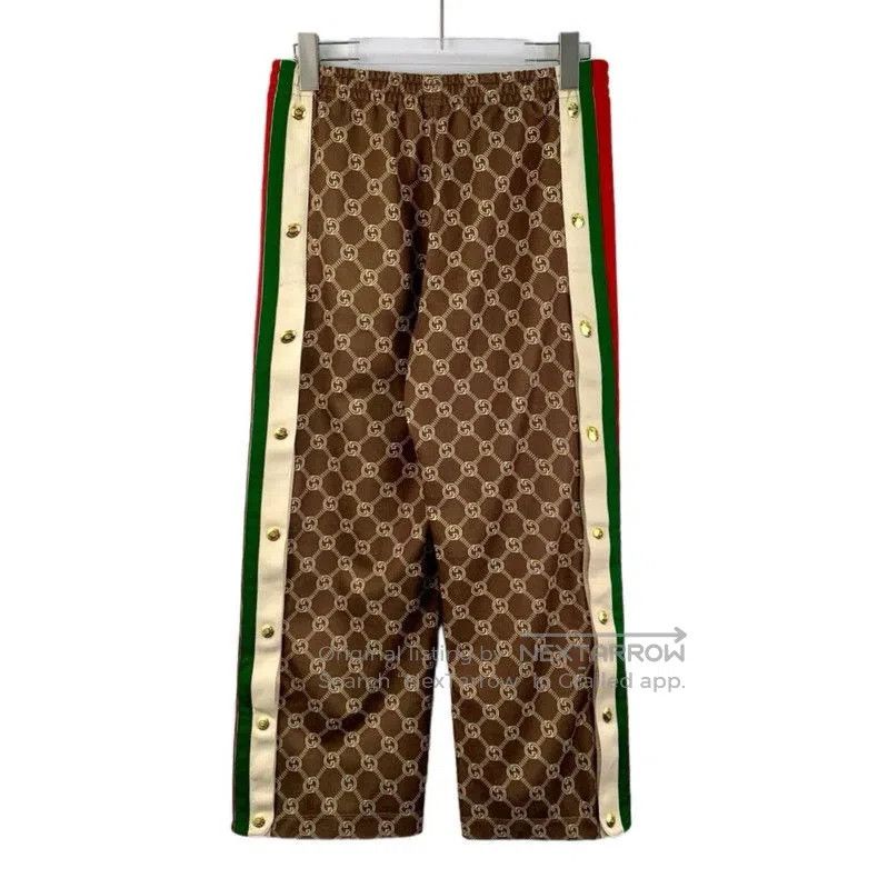 Gucci Gucci Brown Logo Print Casual Pants. Size US 26 / EU 42 - 2 Thumbnail