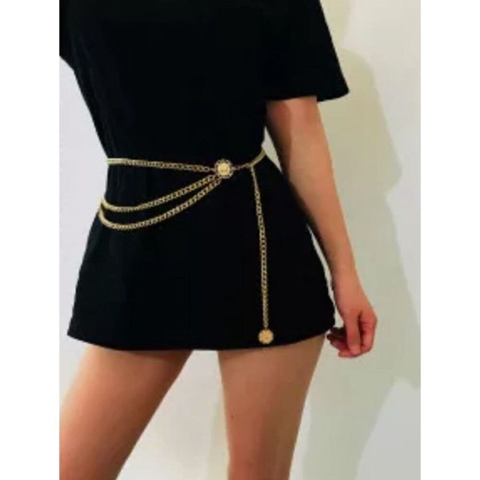 Other Layered Gold Disc Body Chain Belt | Sz OS Size ONE SIZE - 6 Thumbnail
