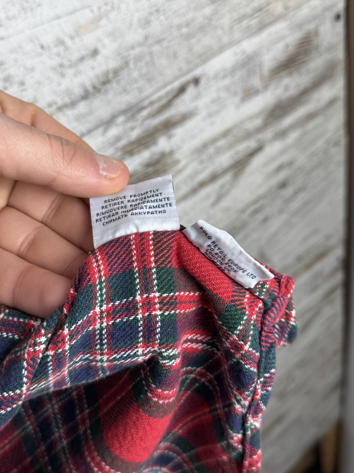 Polo Ralph Lauren Mens Vintage distressed Polo Ralph Lauren flannel shirts Size US M / EU 48-50 / 2 - 11 Thumbnail