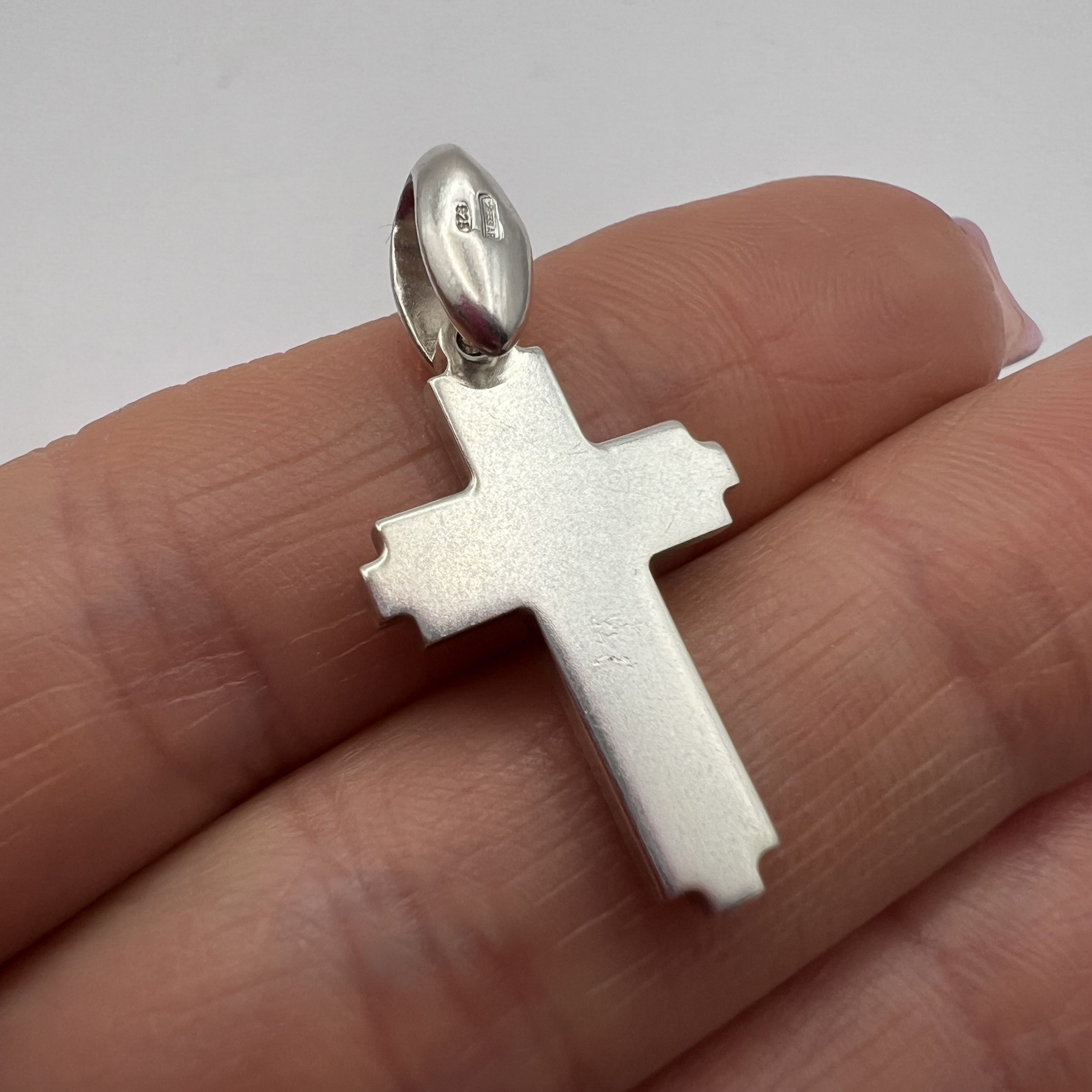 Sterling Silver Vintage Sterling Silver Crucifix Cross Pendant Jesus Christ. Size ONE SIZE - 8 Thumbnail