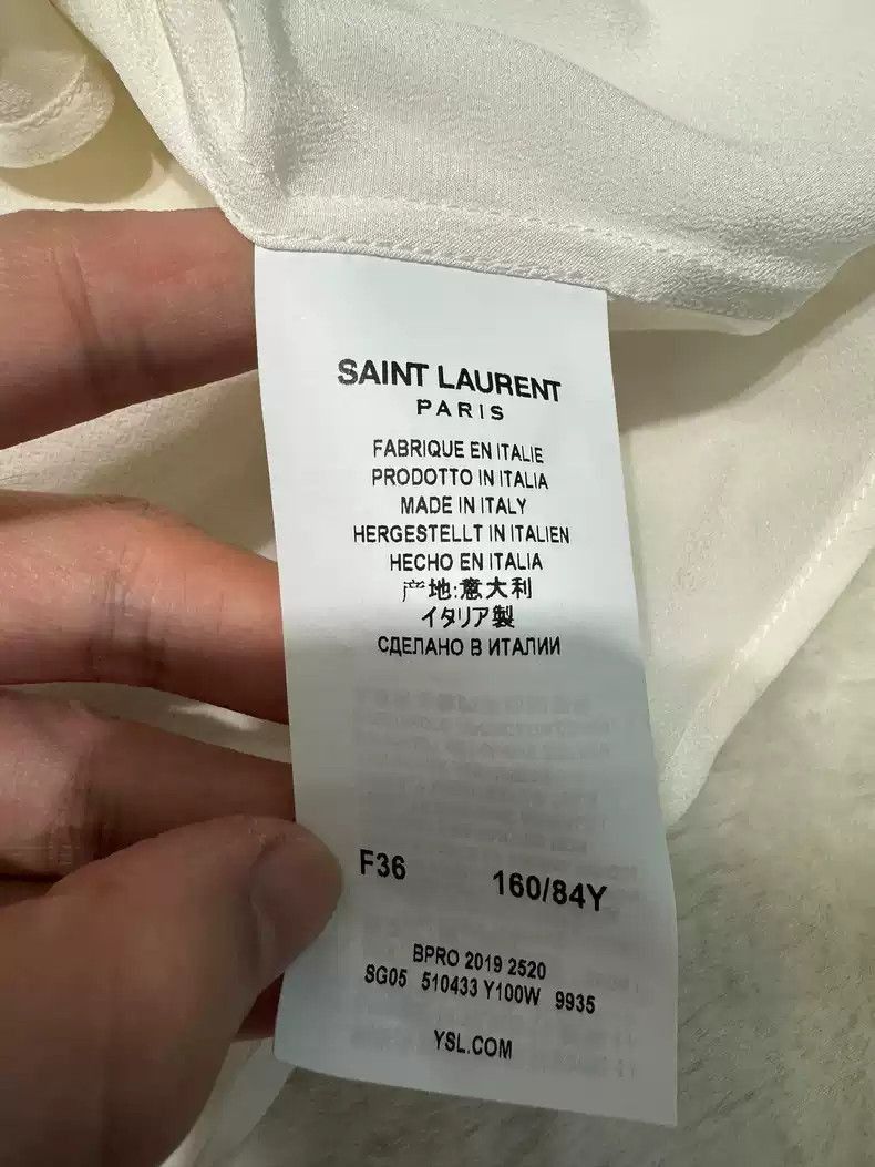 Saint Laurent Paris Saint Laurent Paris saint laurent Xiu style silk shirt-250 Size XS / US 0-2 / IT 36-38 - 4 Thumbnail