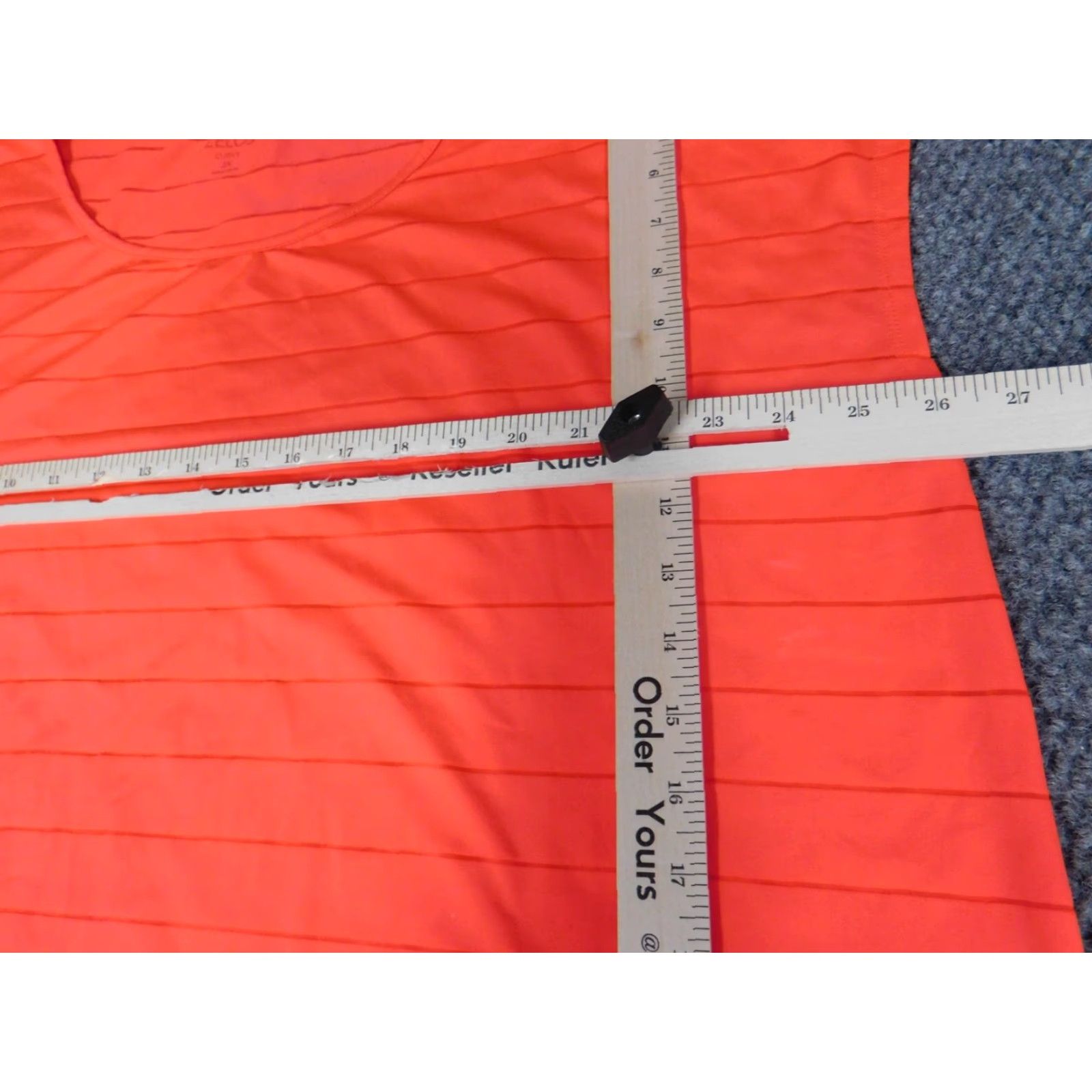 Vintage Zelos Womens Tank 2X Plus Orange Active Stretch Sleeveless Round Neck Pullover Yoga Athletic Plus Size Women Top Size XXL / US 16-18 / IT 52-54 - 4 Thumbnail