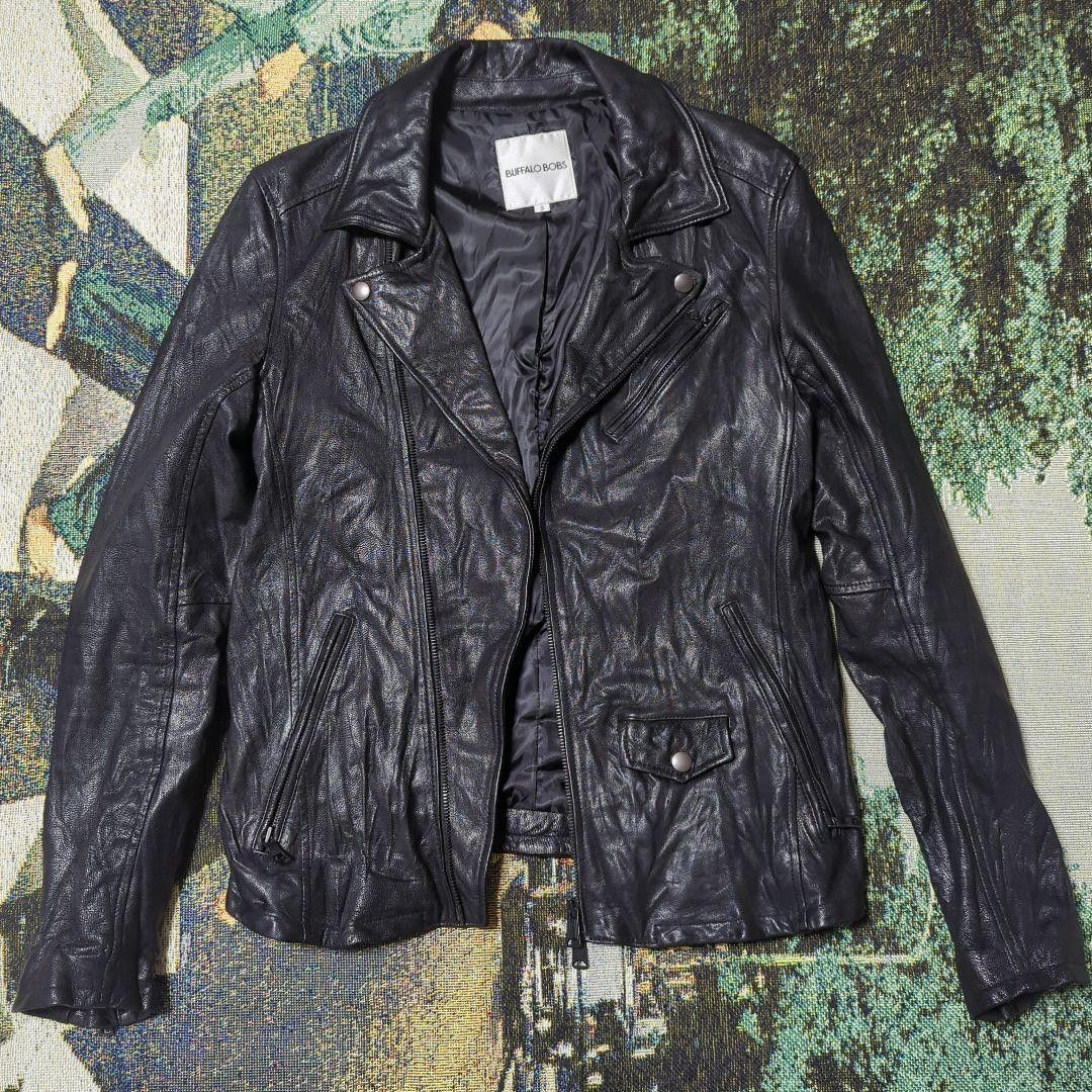 00s buffalo bobs leather fur jacket y2k 2000s Buffalo Bobs - Vkei