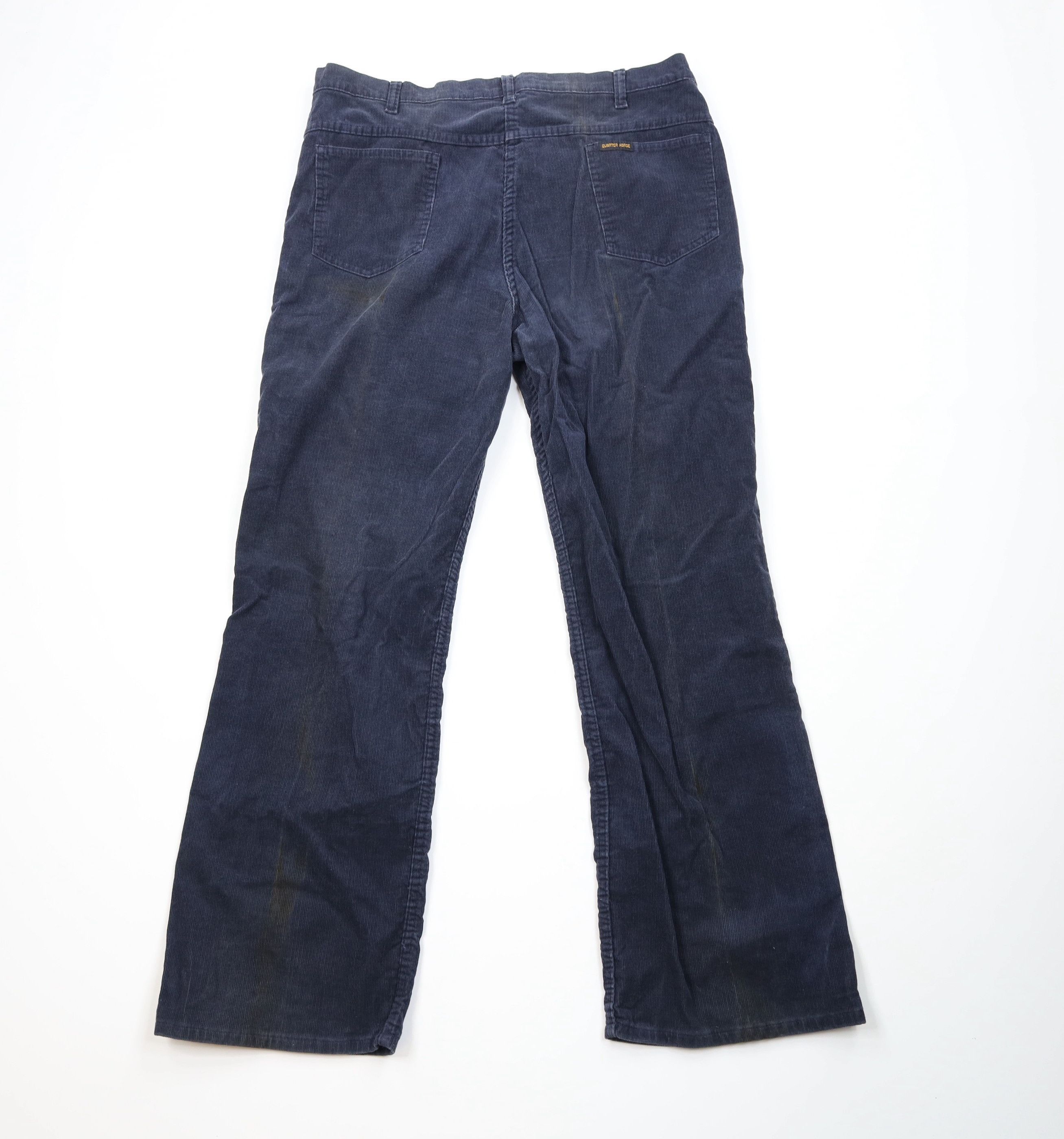 Vintage Vintage 70s Streetwear Corduroy Bell Bottoms Pants Blue USA Size US 38 / EU 54 - 9 Thumbnail