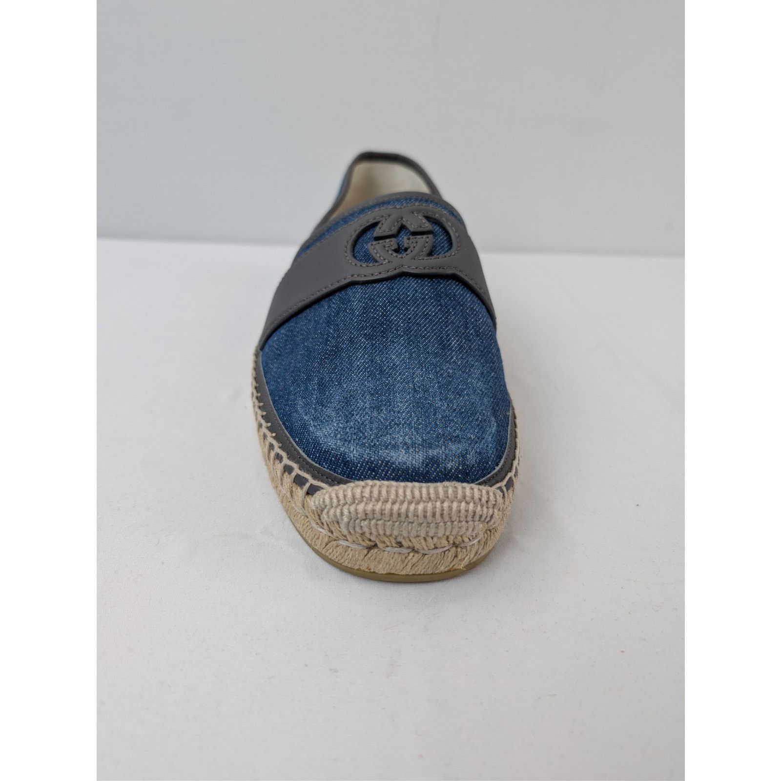 Gucci o1rshd1 espadrilles Tank Denim Softy Loafers Shoe boots Blue Size US 11.5 / EU 44-45 - 14 Thumbnail