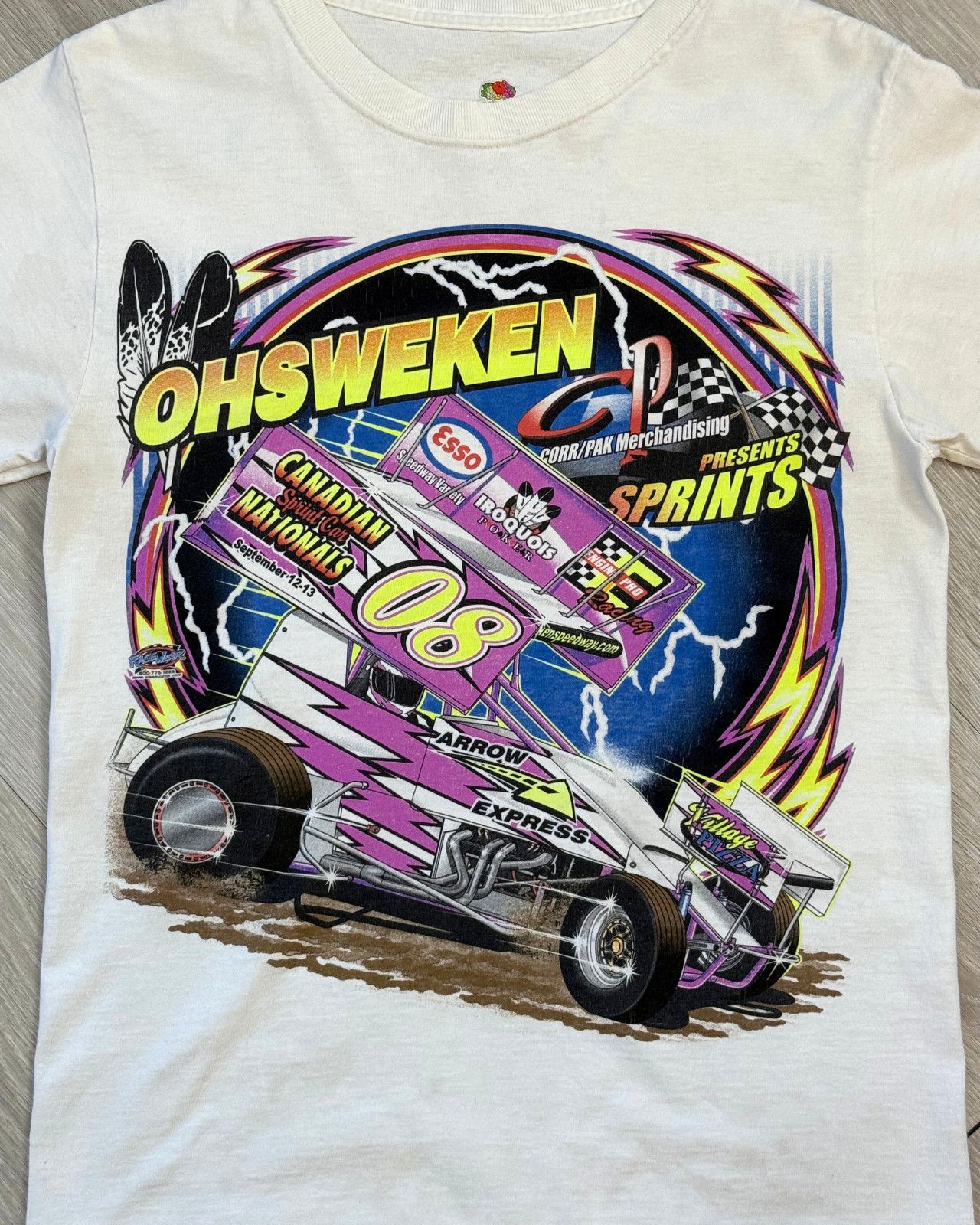 Vintage Rare 2008 Ohsweken Canadian Sprint Car Nationals T-Shirt - S Size US S / EU 44-46 / 1 - 3 Thumbnail