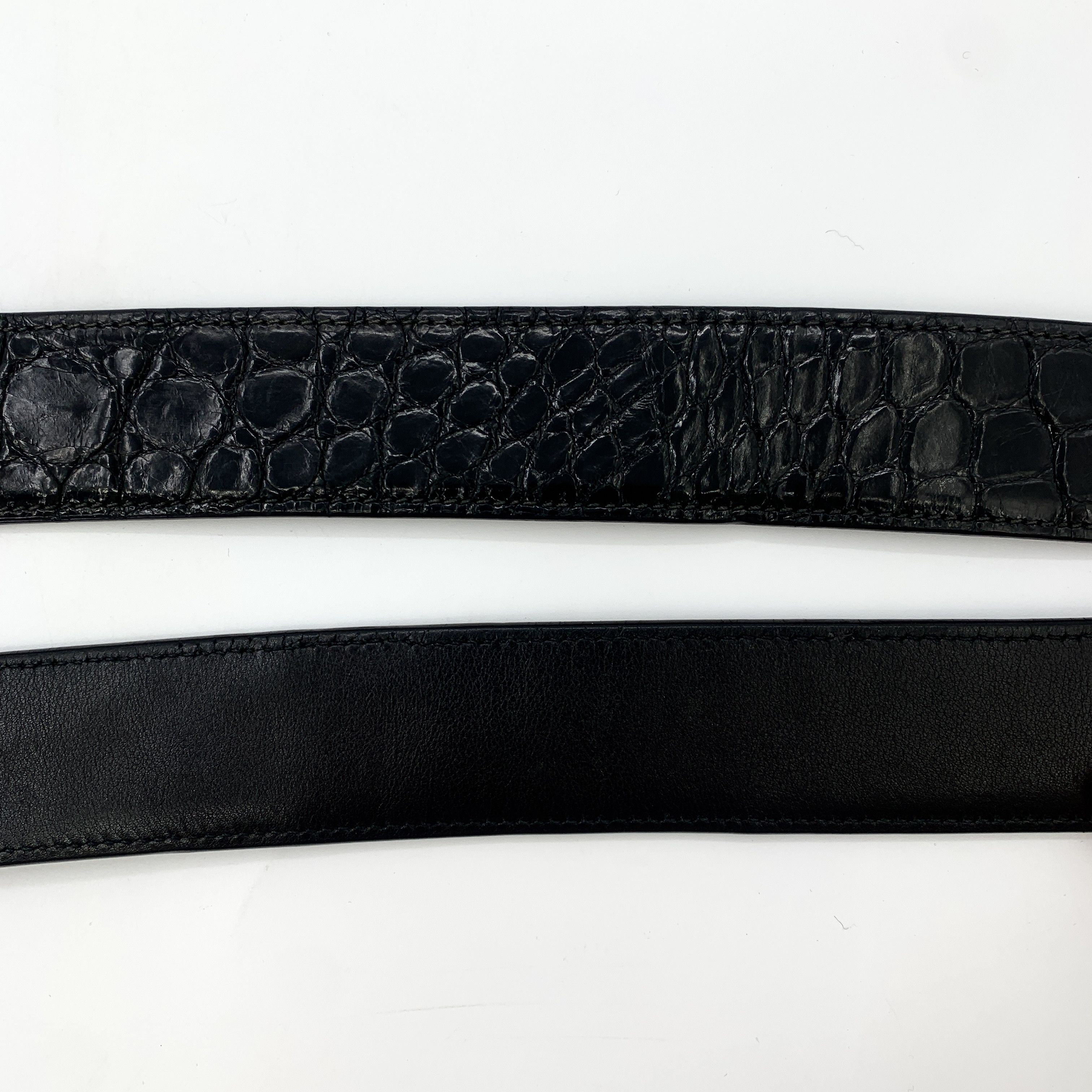 Stefano Ricci Stefano Ricci Black Crocodile Leather Eagle Belt (107×4cm) Size ONE SIZE - 5 Thumbnail