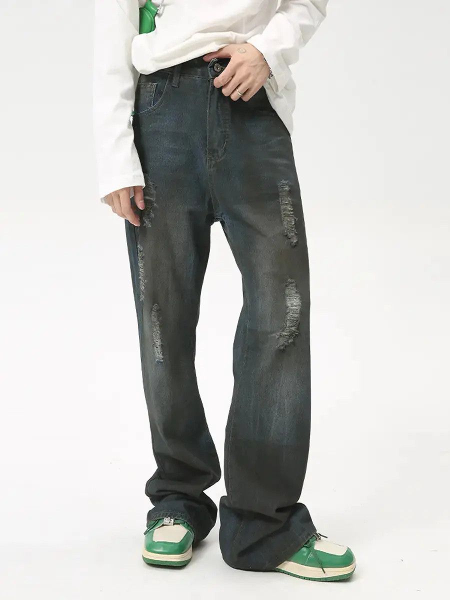 Japanese Brand Retro loose high street micro flared jeans Size US 32 / EU 48 - 3 Thumbnail