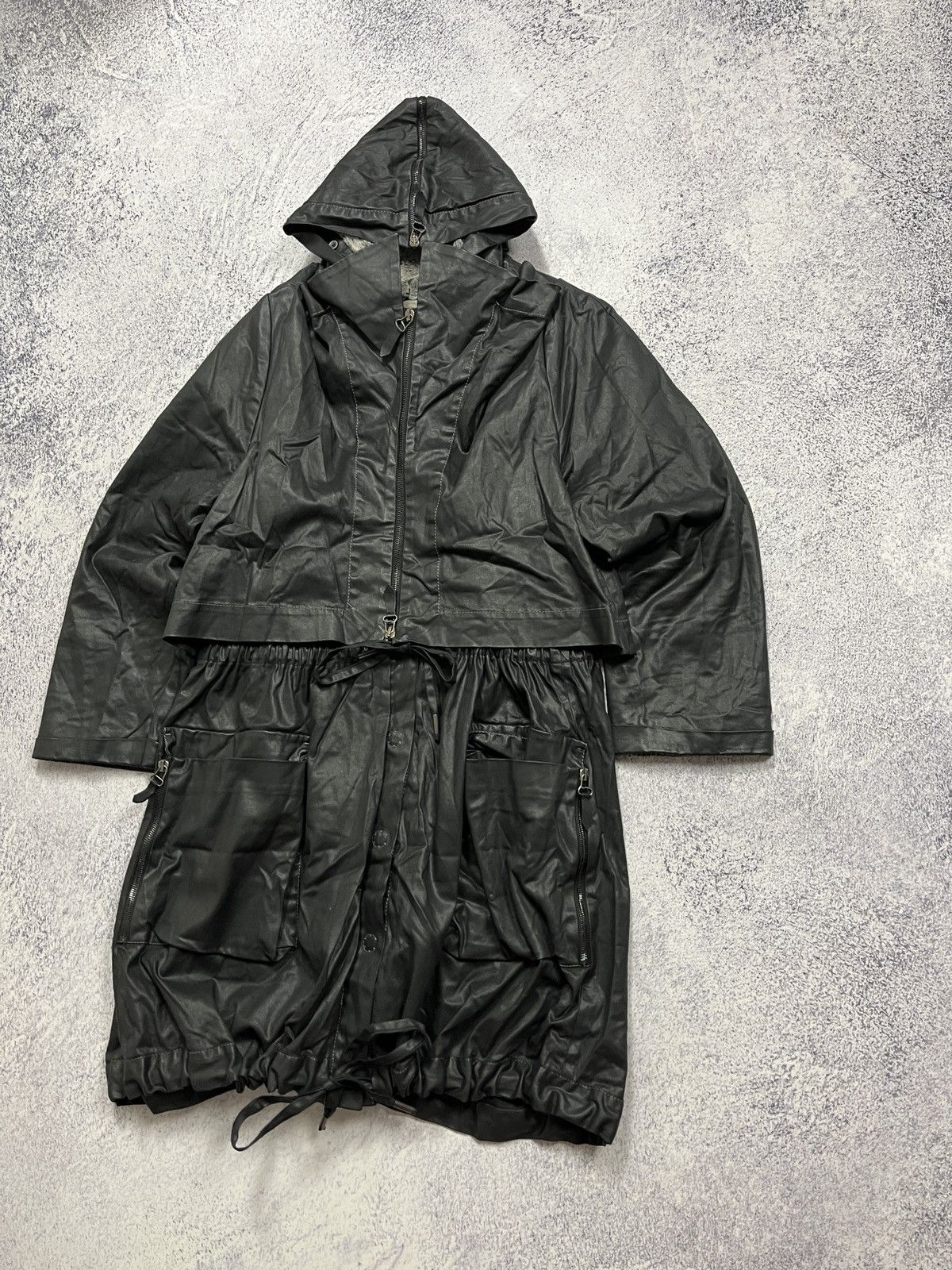 Annette Gortz × Japanese Brand Annette Gortz Avant Garde Zipped Trench Winter Jacket Rare Size S / US 4 / IT 40 - 4 Thumbnail