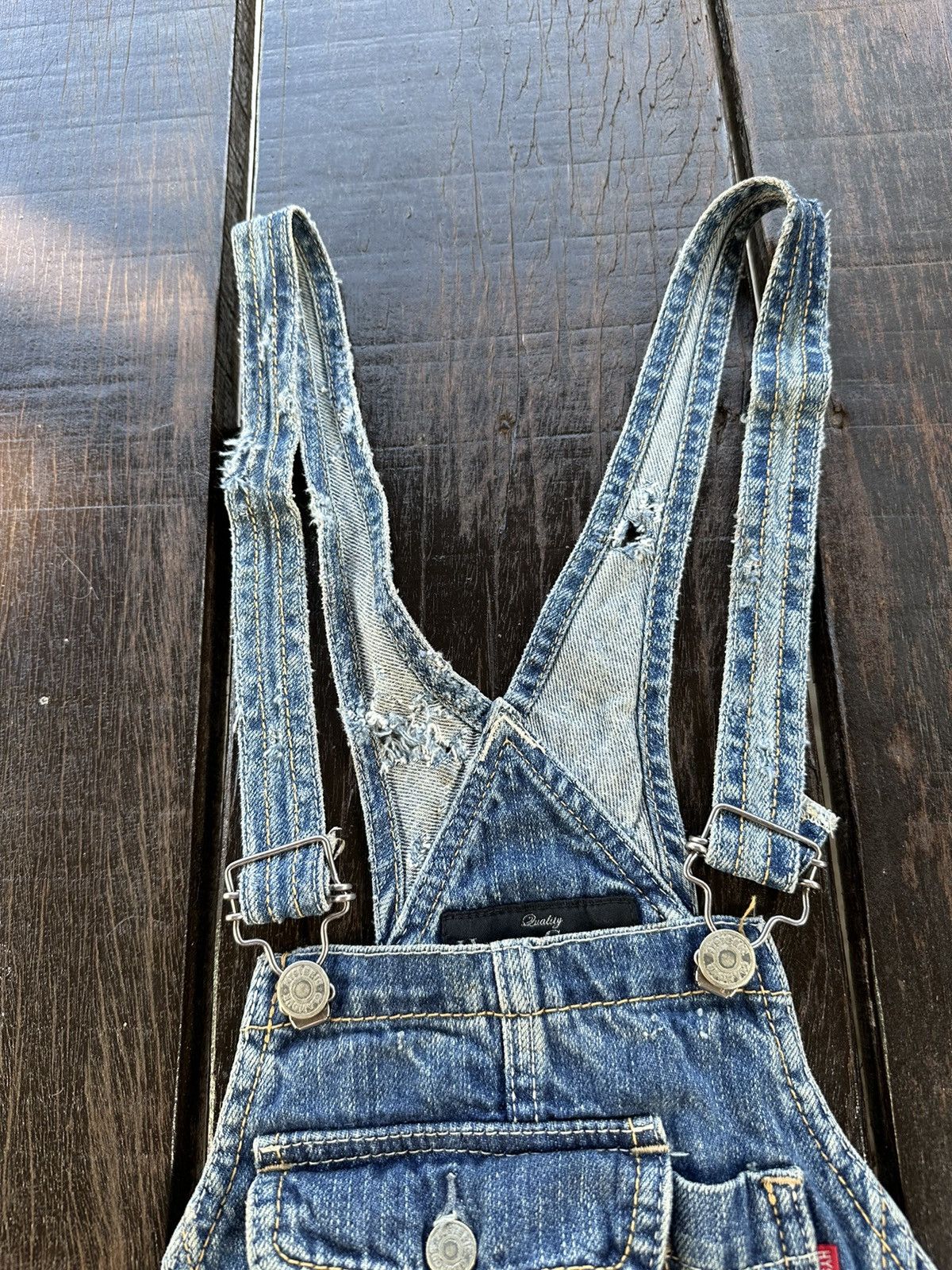 Hysteric Glamour × Vintage Vintage hysteric glamour overall short denim rare design Size 30" / US 8 / IT 44 - 11 Thumbnail