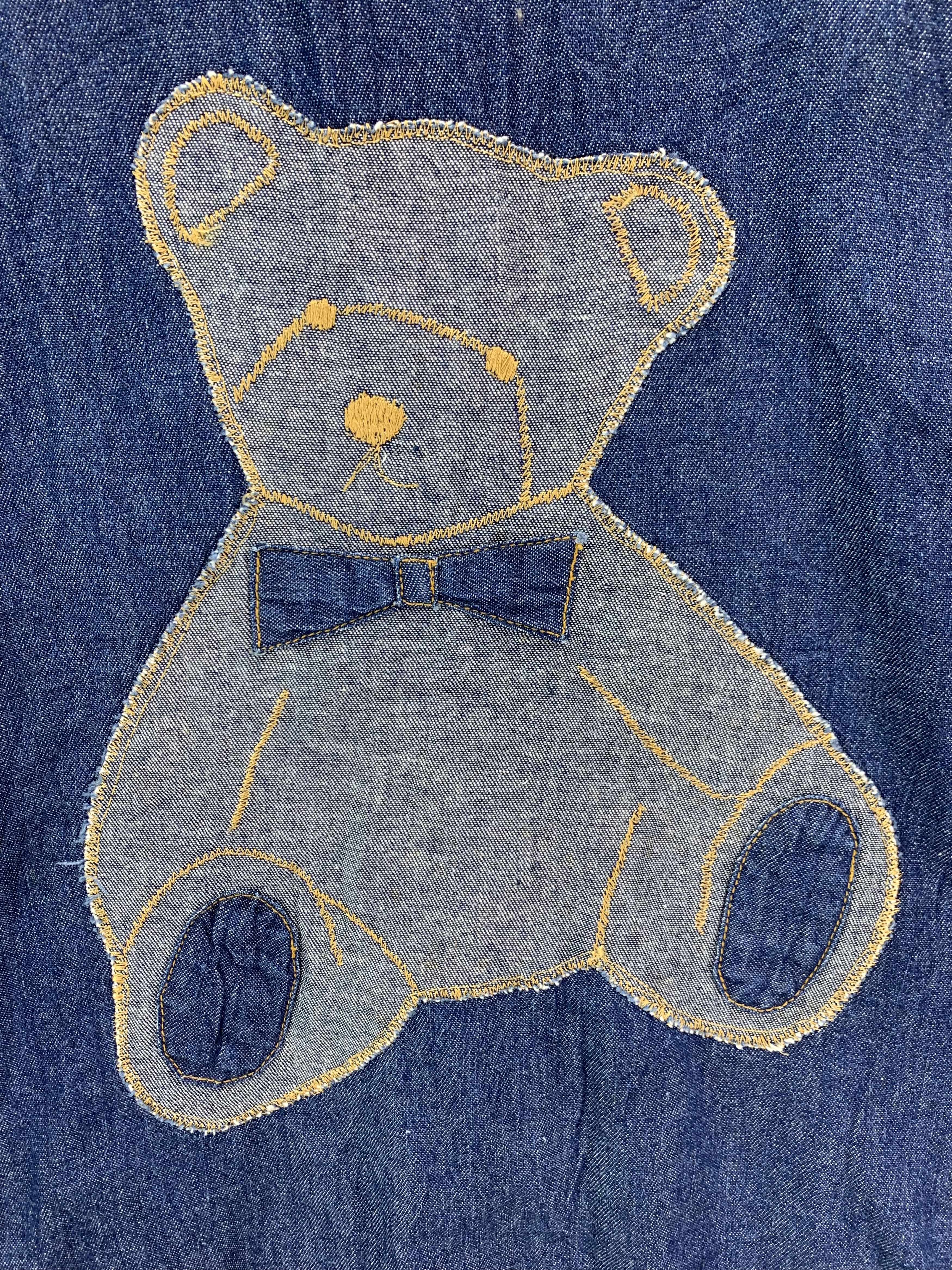 Japanese Brand Vintage Denim Embroidered patch Bear Size US L / EU 52-54 / 3 - 7 Thumbnail