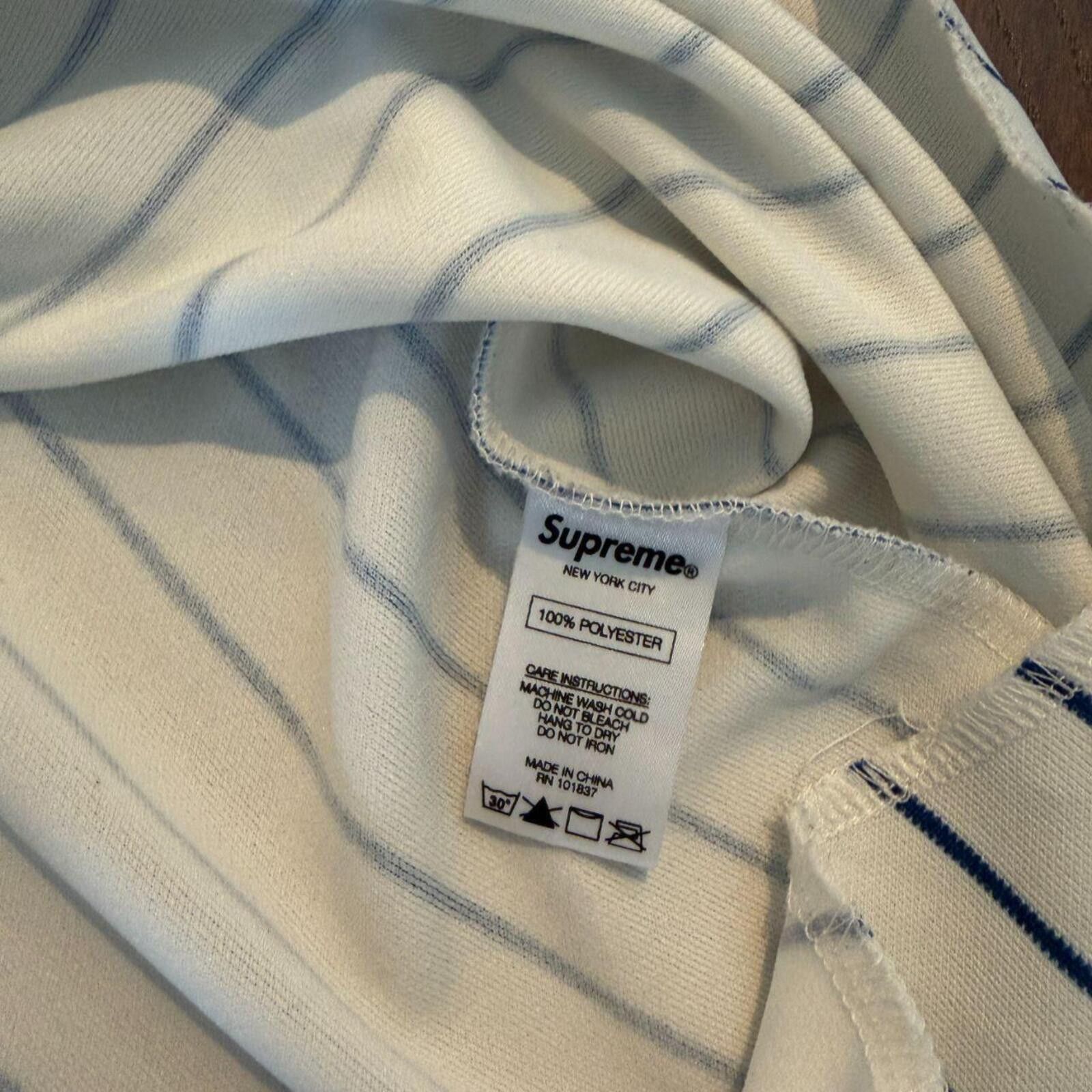 Supreme Supreme AD Baseball Jersey White/Blue Size US L / EU 52-54 / 3 - 4 Thumbnail