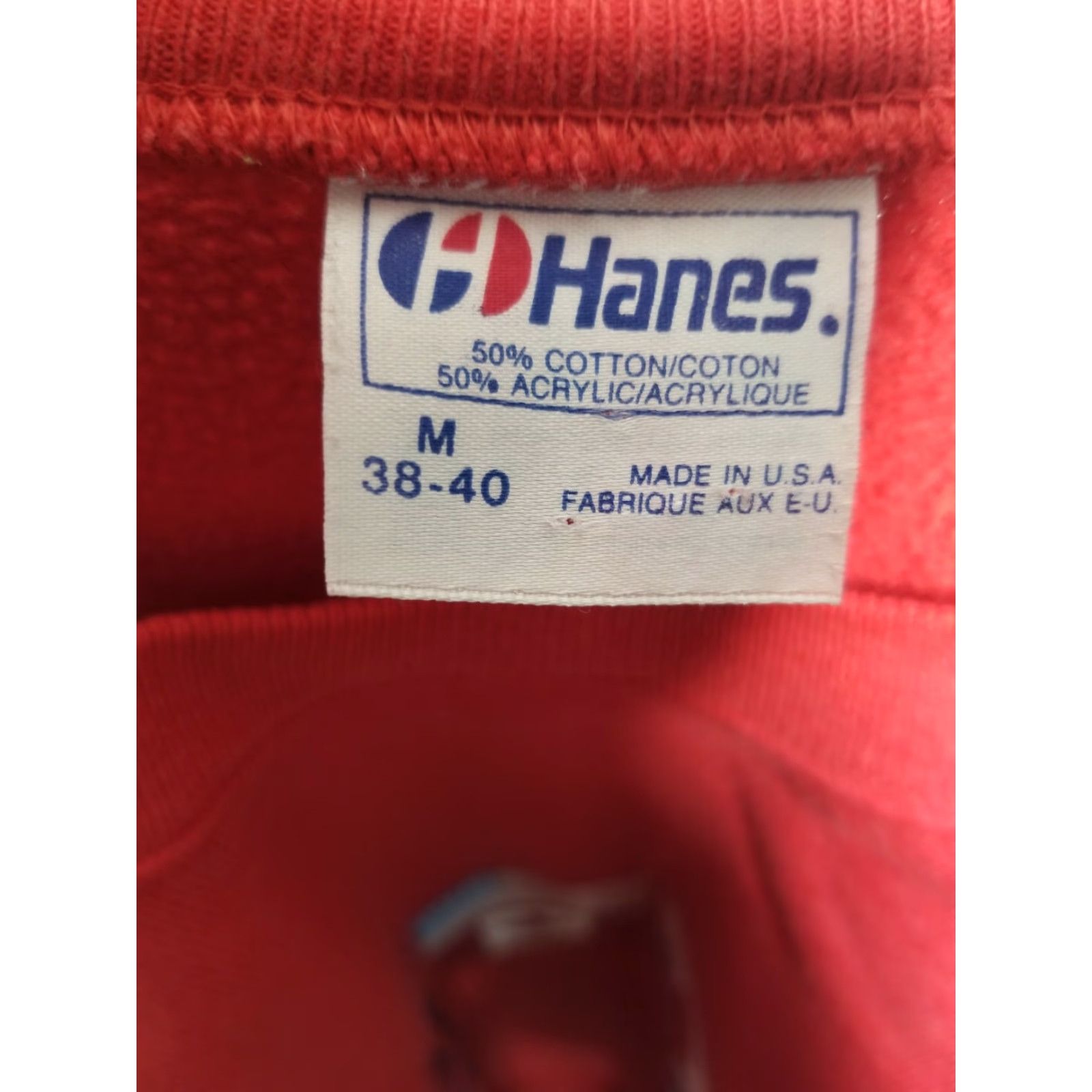 Hanes VINTAGE Hanes Sweatshirt Crew Neck Red M Mens 90s Grunge Mustang Island Texas Port Royal Graphic Print Size US M / EU 48-50 / 2 - 3 Thumbnail