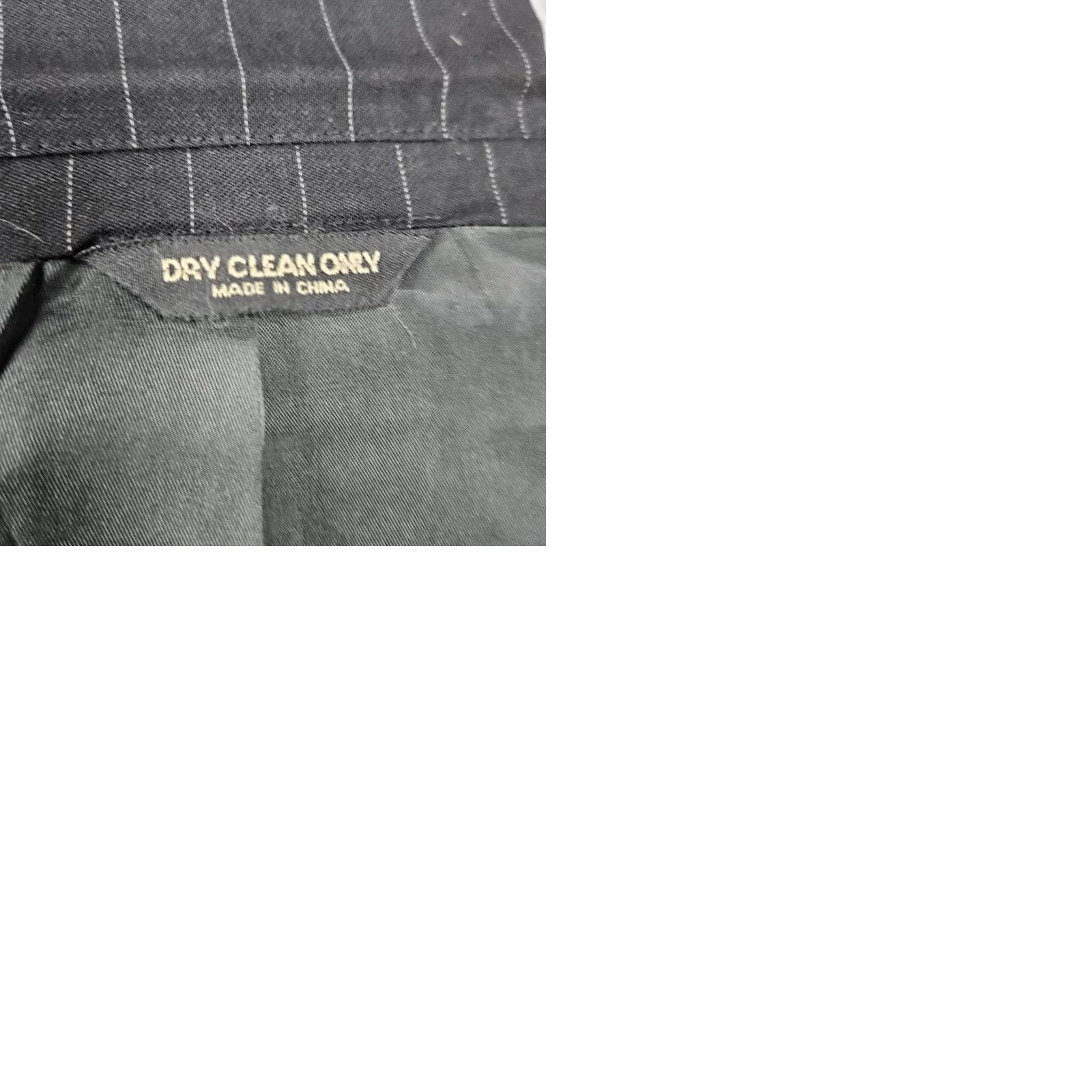 Chaps Chaps Blazer Sport Coat 42R Black 100% Wool Pinstriped Notch Vented 3 Button Single-Breasted Mens Jacket Size 42R - 10 Thumbnail