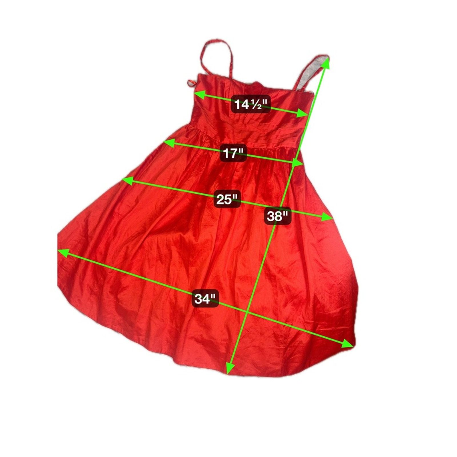 Anthropologie Moulinette Soeurs Anthropologie Red Strapless Cotton Size 6 Size M / US 6-8 / IT 42-44 - 3 Thumbnail