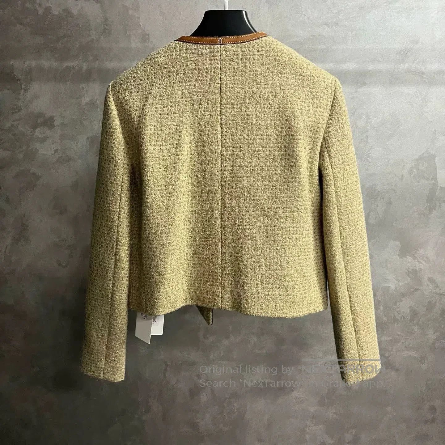 Celine Celine Beige Woven Bouclé Tweed Jacket. Size XS / US 0-2 / IT 36-38 - 2 Thumbnail
